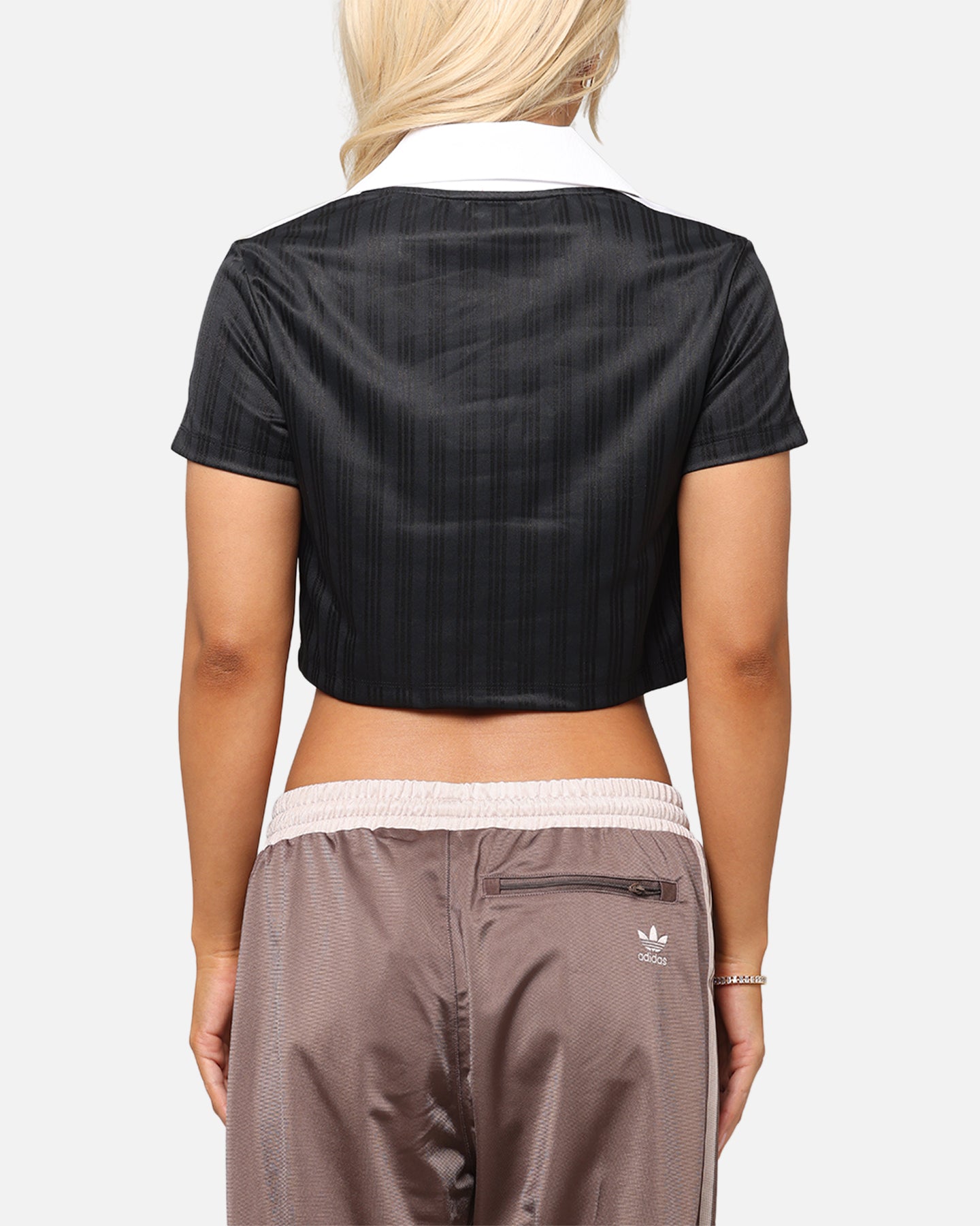 Adidas Women's Jacquard Crop Polo Shirt - Black | Breathable & Stylish Golf & Tennis Top for Active Women | Perfect for Sports, Workouts & Casual Wear
