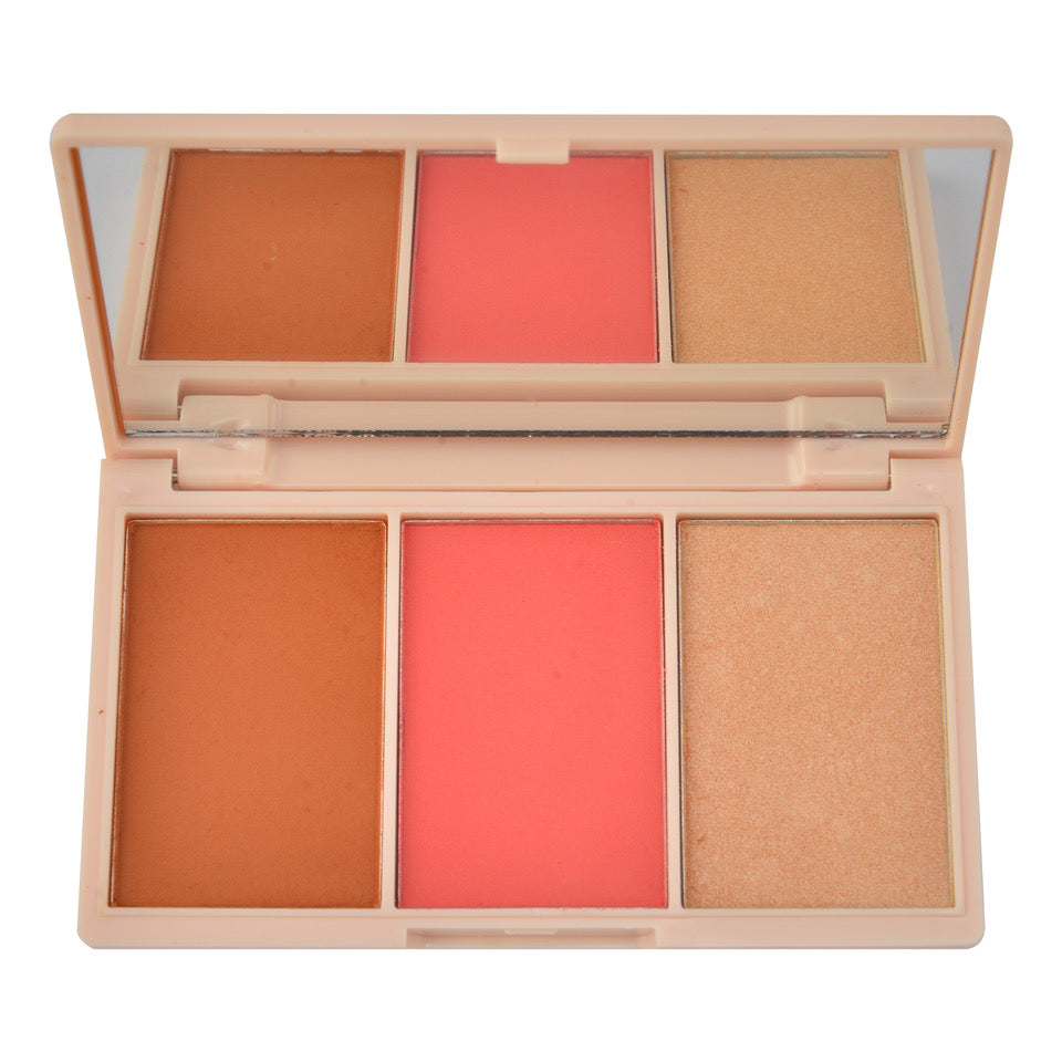 BAECATION Face Palette - 6-in-1 Contour, Blush & Highlighter Makeup Kit for Flawless Glow | Perfect for Everyday Wear, Date Night & Professional Makeup Looks
