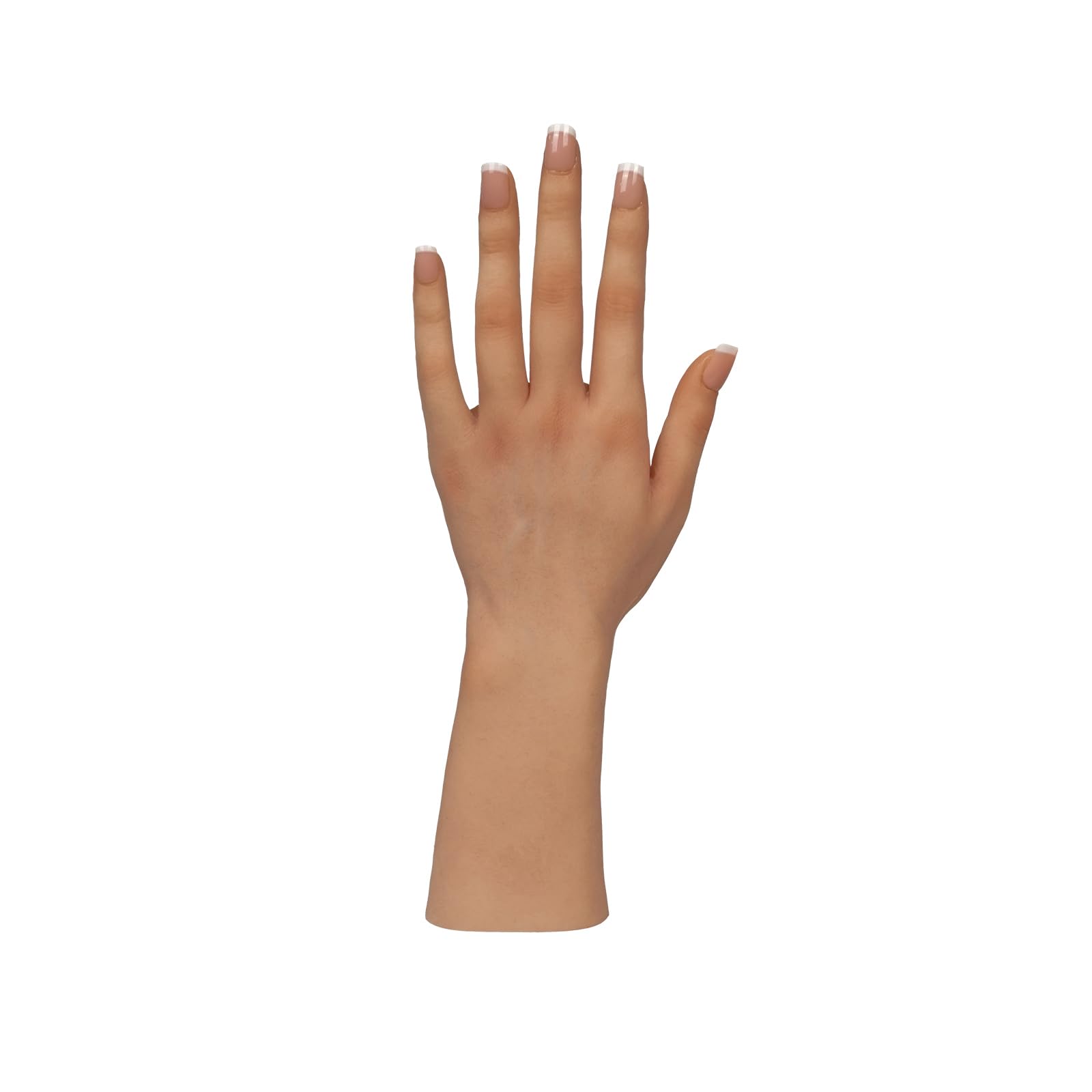 Realistic Female Silicone Mannequin Hand with Skeleton - Left Hand Only for Nail Art Practice, Jewelry Display, Halloween & Easter Decor - Brown Fake Hand Model for Manicurists & Photographers