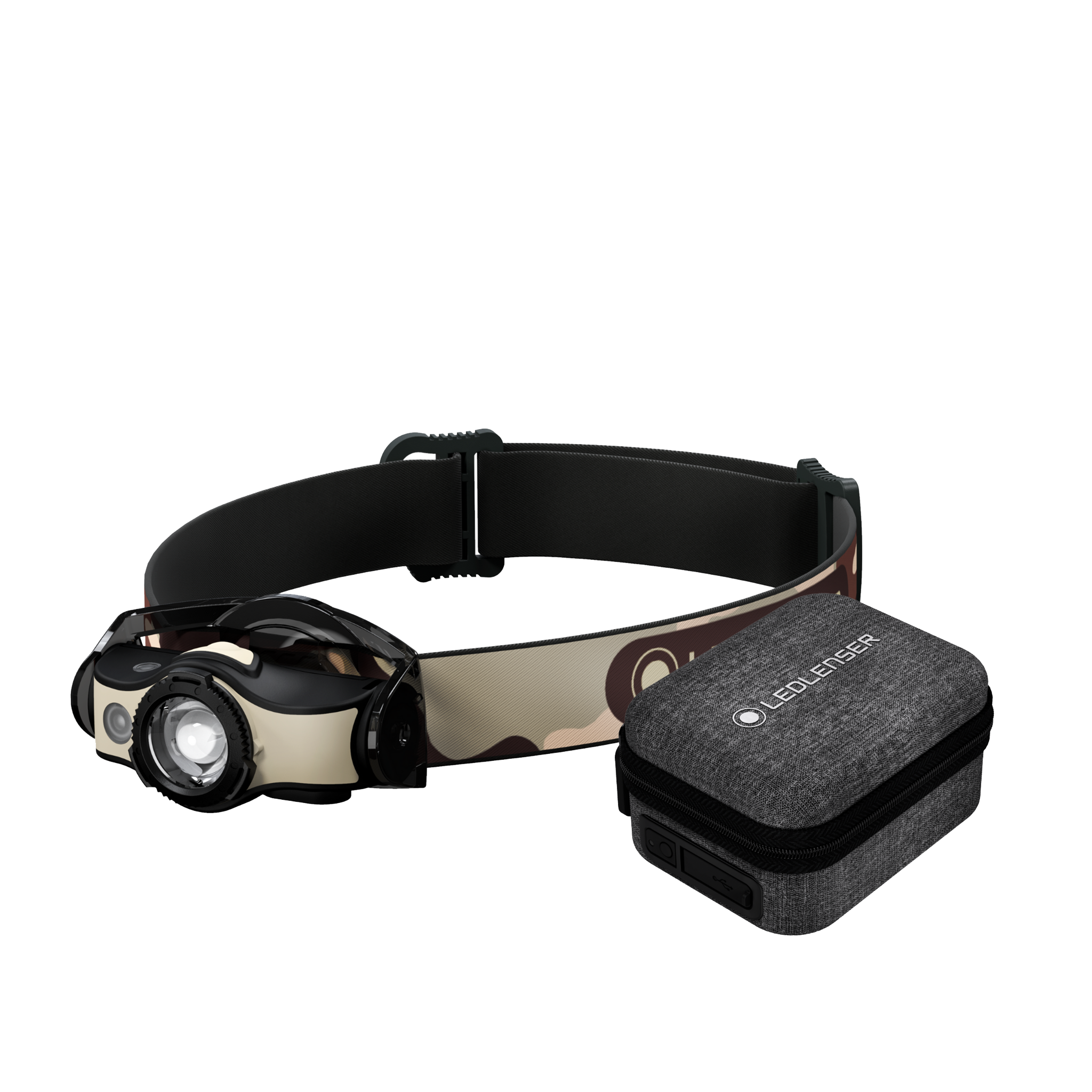 MH4 Powercase Combo - Rechargeable Headlamp with Portable Charging Case | Hands-Free Lighting for Camping, Hiking, Running & Outdoor Adventures