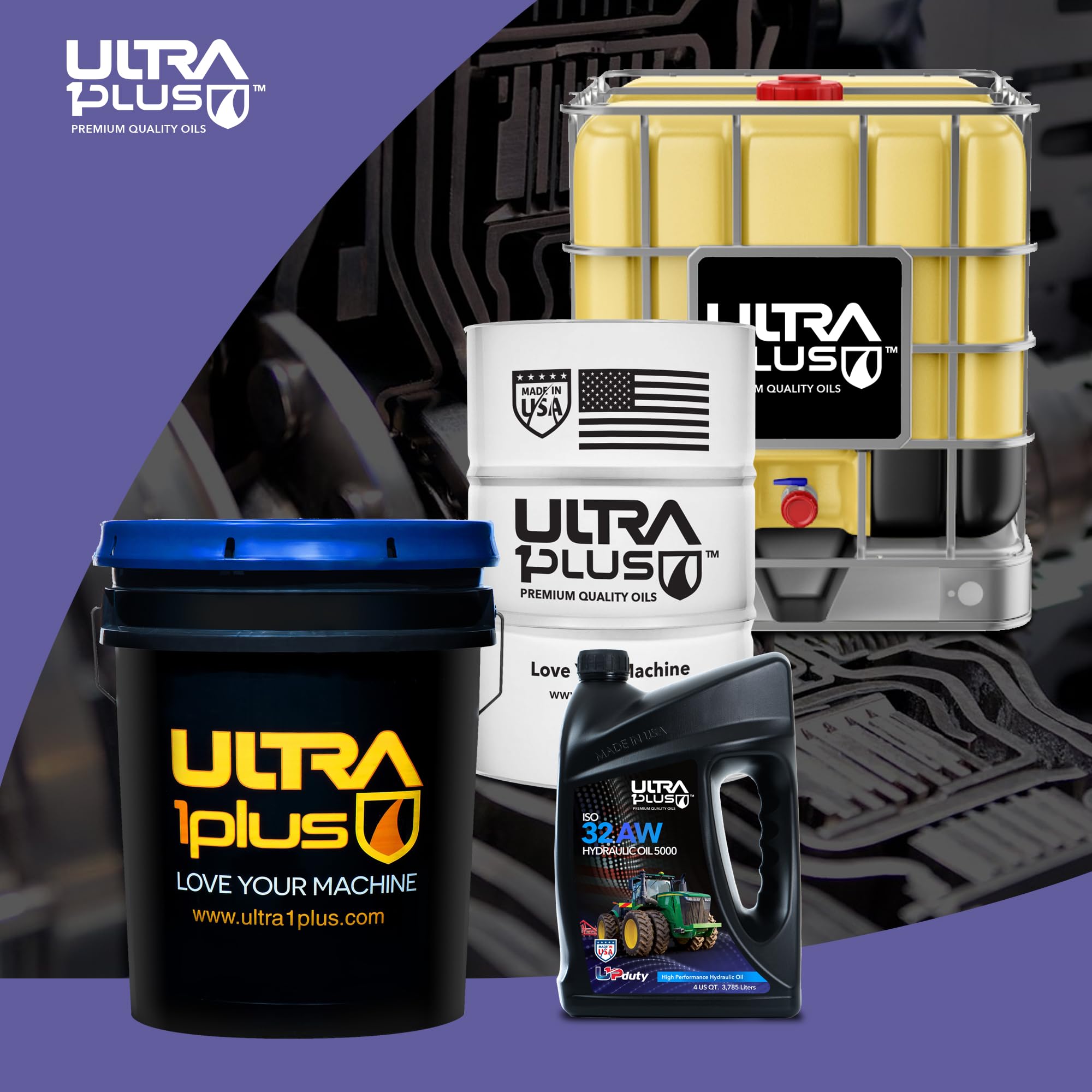 Premium AW ISO 32 Hydraulic Oil - 4 Gallon Box (AW32 Hydraulic Fluid) - Ideal for Tractors, Construction Equipment & Industrial Machinery