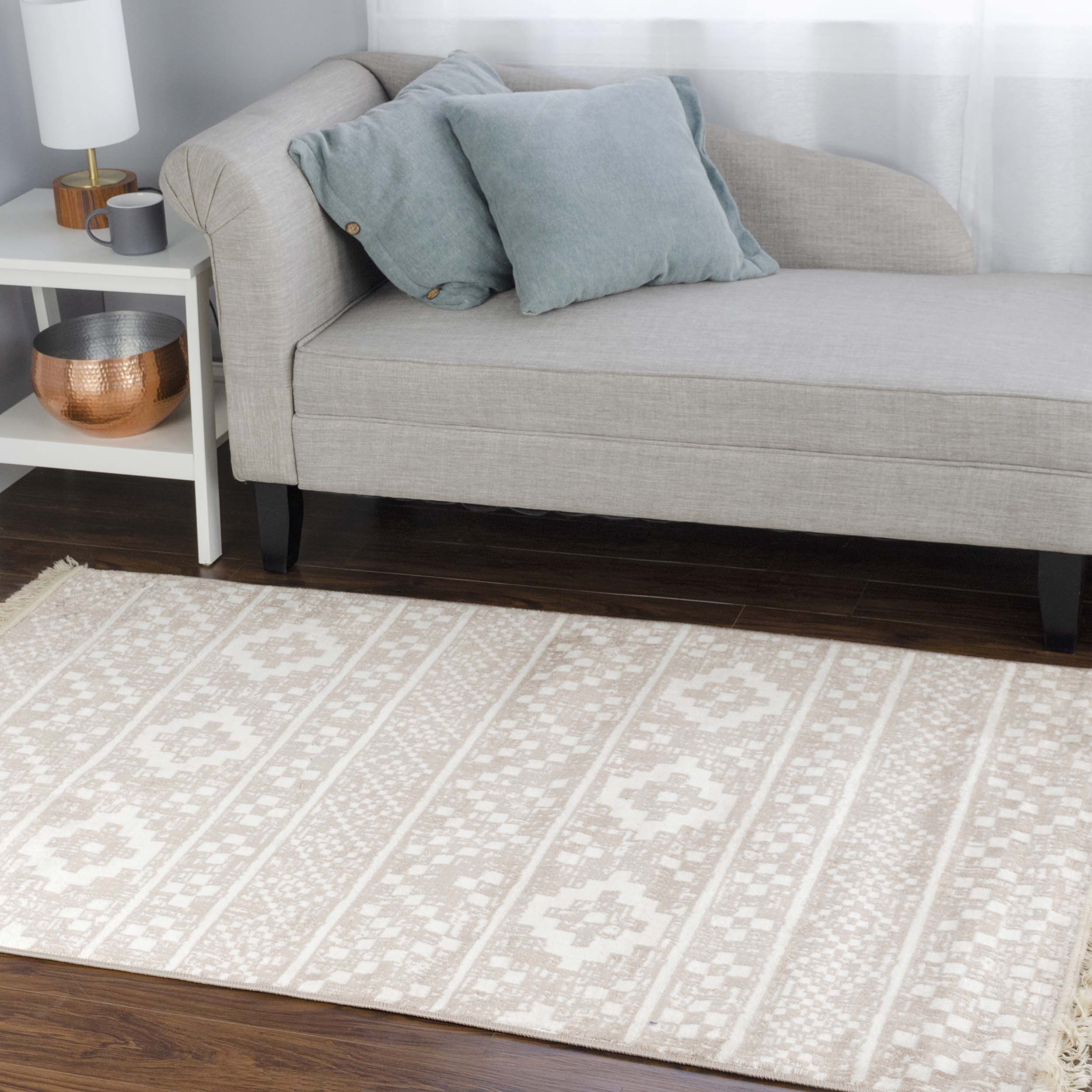 Stylish Geometric Diamond Pattern Indoor Area Rug & Runner - Soft Non-Slip Floor Carpet for Living Room, Bedroom, Hallway | Home Decor & Modern Interior Design