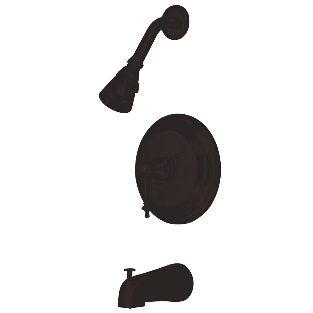 Kingston Brass KB2635TL Templeton Oil Rubbed Bronze Tub and Shower Faucet Set - Vintage Style Bathroom Fixture for Traditional & Modern Bathrooms