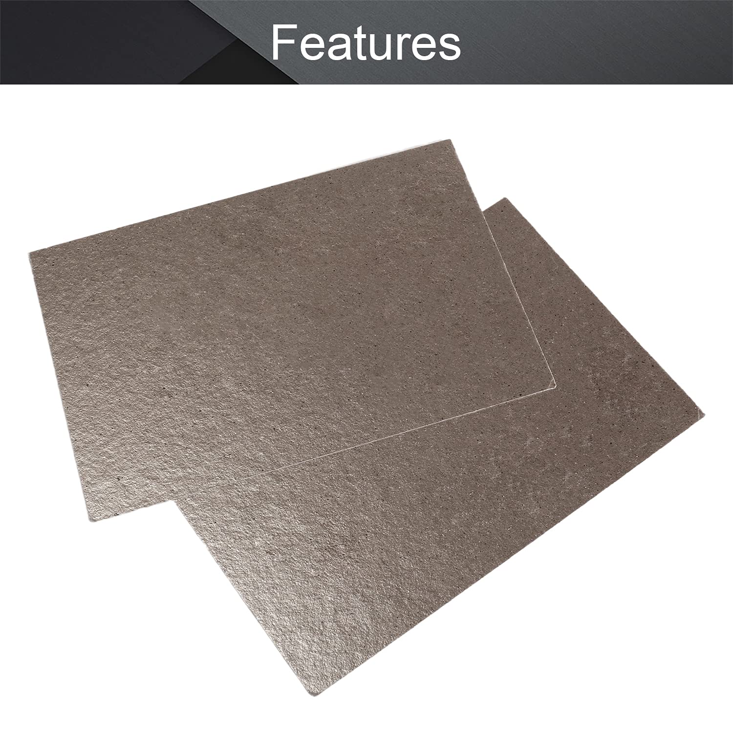 Fielect 2-Pack Universal Microwave Waveguide Cover - 20cm x 30cm x 0.4mm Mica Plate Replacement Part for All Microwave Ovens | Durable Heat-Resistant Mica Sheet for Microwave Repair & Maintenance | Perfect for Home Kitchen Appliance DIY Fixes
