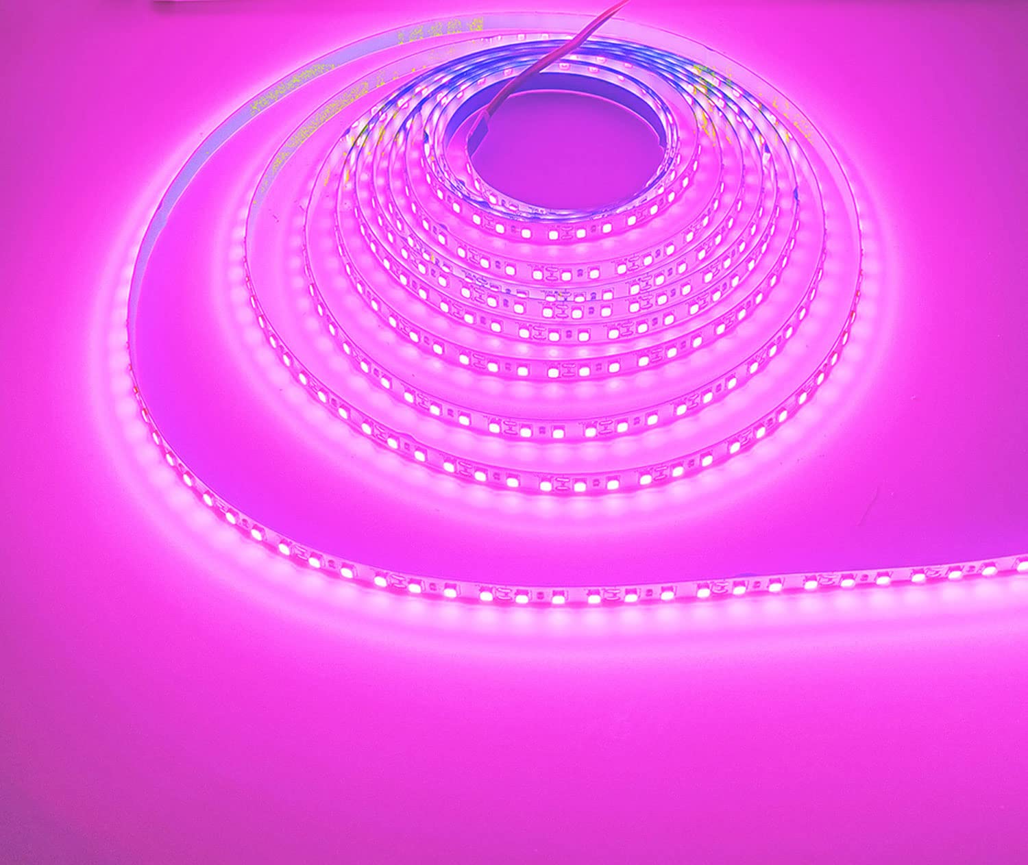 High-Density SMD 2835 LED Strip Lights - 16.4Ft 1200LEDs, 26000LM, 12V DC, IP65 Waterproof, 3X Brighter Than 3528 - Pink Color | Perfect for Bedroom, Kitchen, Bar, Party & Home Decoration Lighting