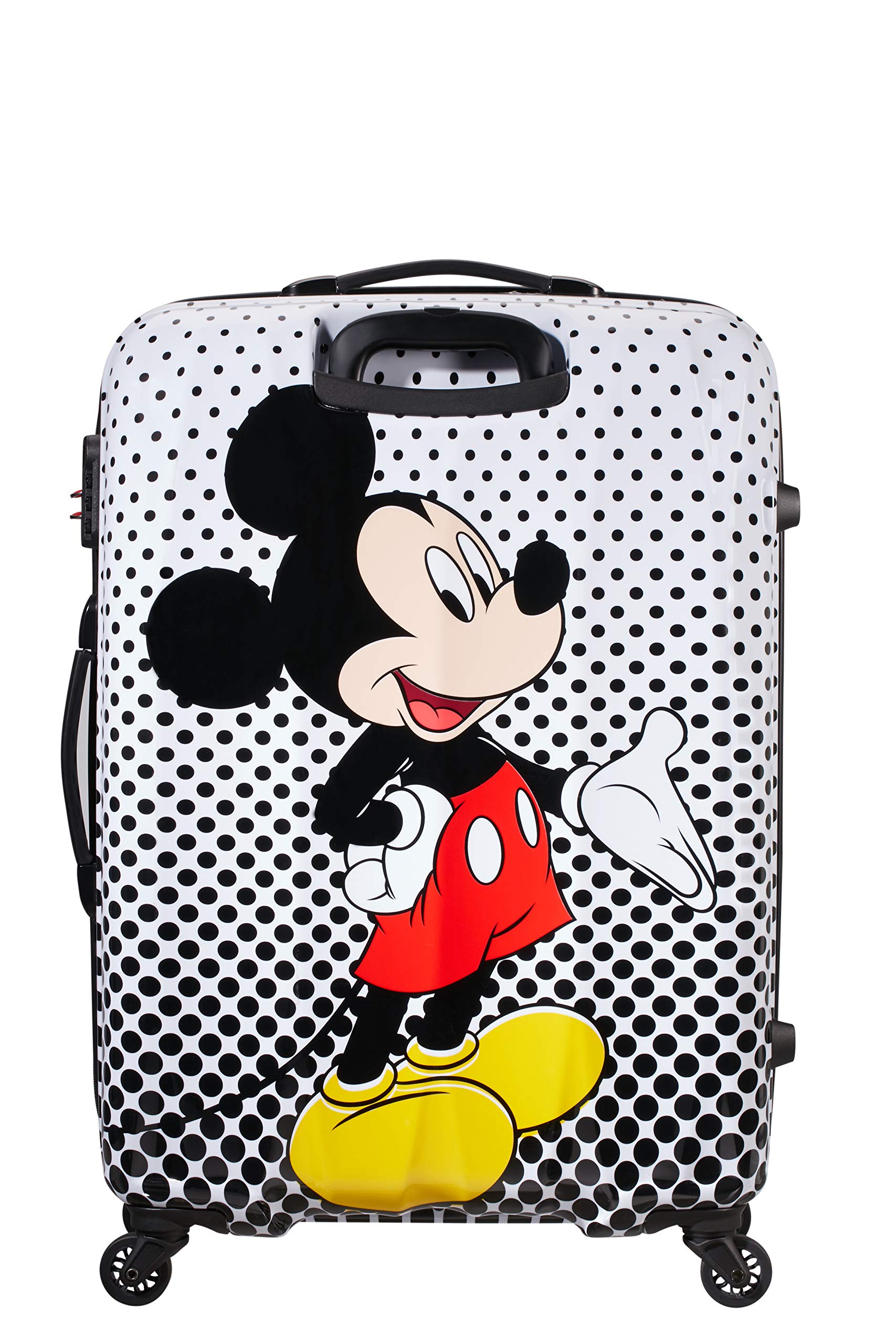 American Tourister Mickey Mouse Polka Dot Hand Luggage - 75 cm (88 L) Carry-On Suitcase for Travel, Airplane, and Weekend Trips - Multicolor Design for Kids and Adults