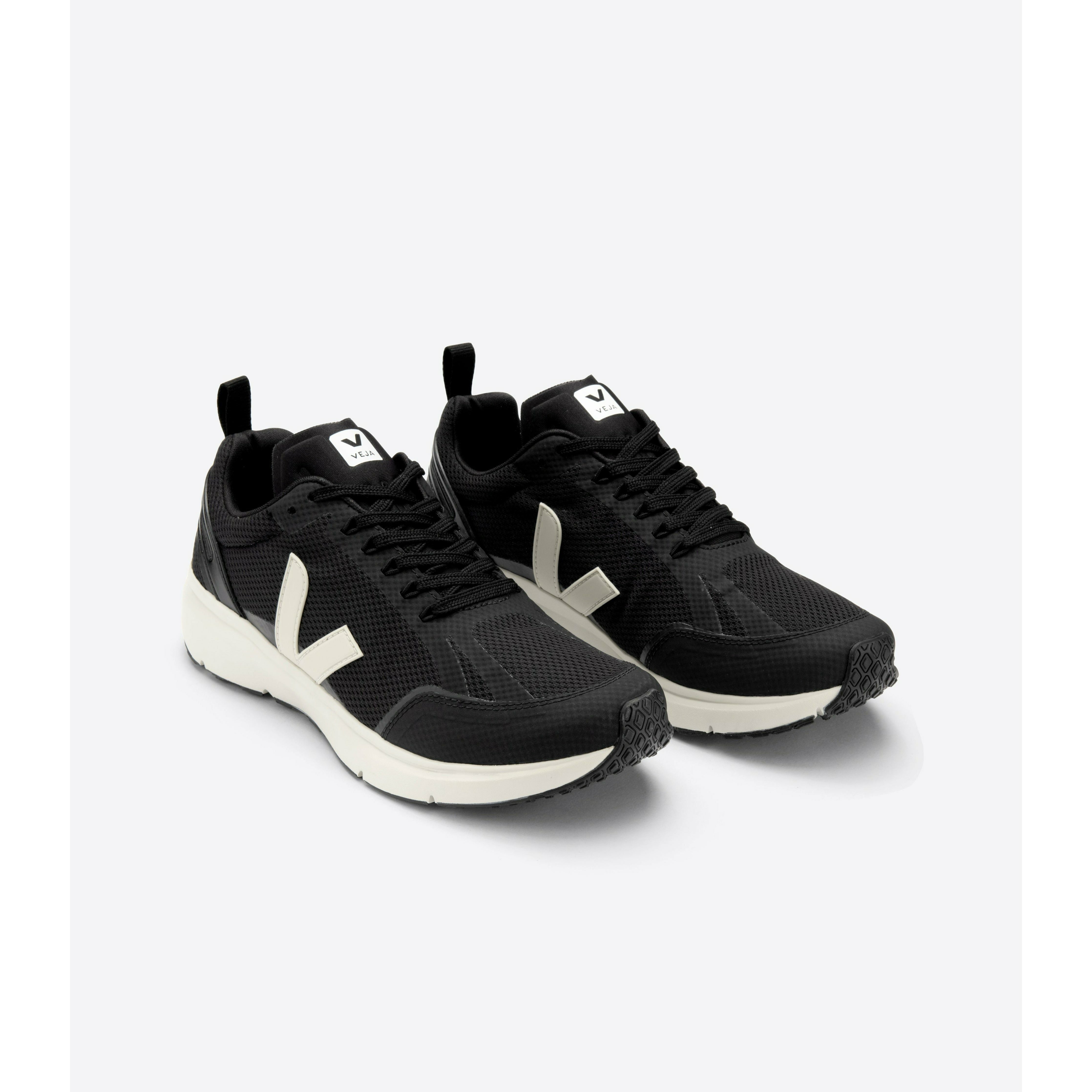 Veja Women's Condor 2 Alveomesh Sneakers - Black Pierre | Sustainable Vegan Leather Shoes for Running, Walking & Everyday Wear