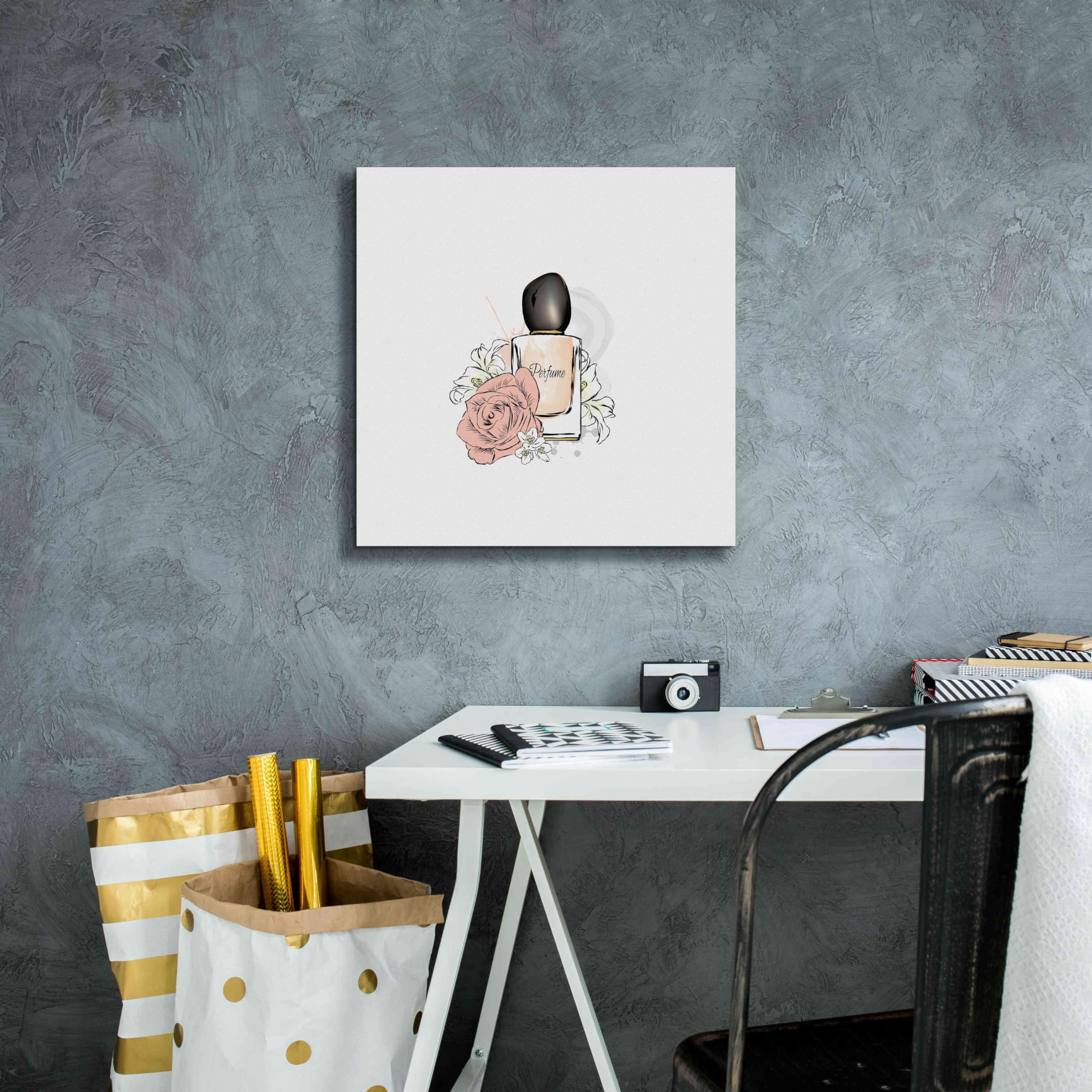 Epic Graffiti 'Perfume I' by Incado - Premium Giclee Canvas Wall Art Print 18x18 Inches - Modern Home Decor for Living Room, Bedroom & Office