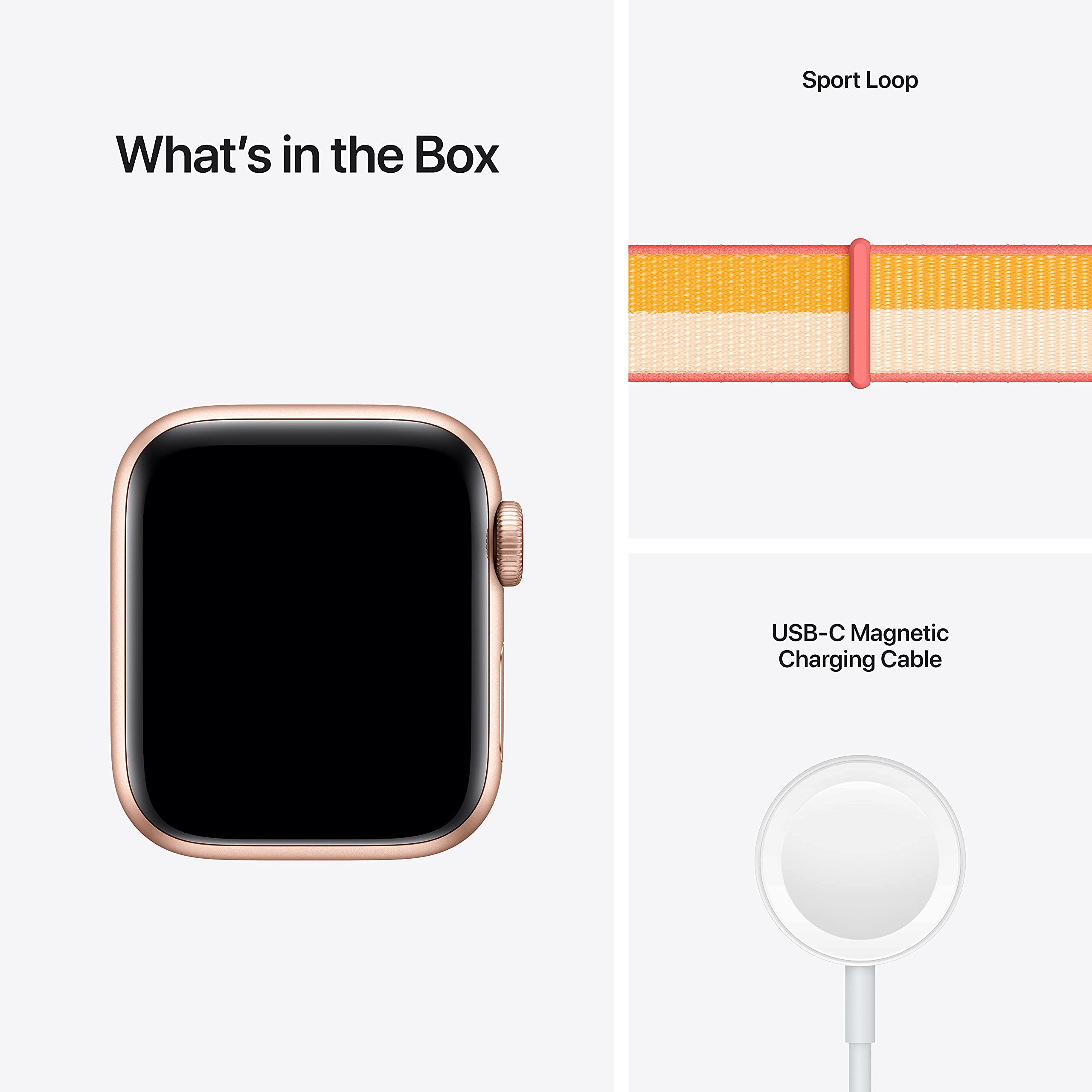 Apple Watch SE (GPS + Cellular, 40mm) - Gold Aluminum Case with Maize/White Sport Band - Certified Refurbished | Perfect for Fitness Tracking, Calls & Notifications on the Go