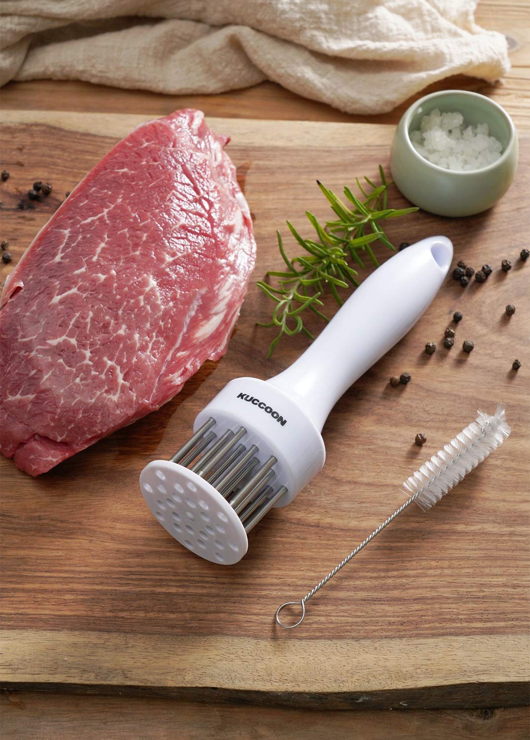 Premium Stainless Steel Meat Tenderizer Tool - 24 Ultra Sharp Needle Blades for Beef, Chicken, Steak, Veal & Pork | Perfect for Grilling, BBQ & Home Cooking