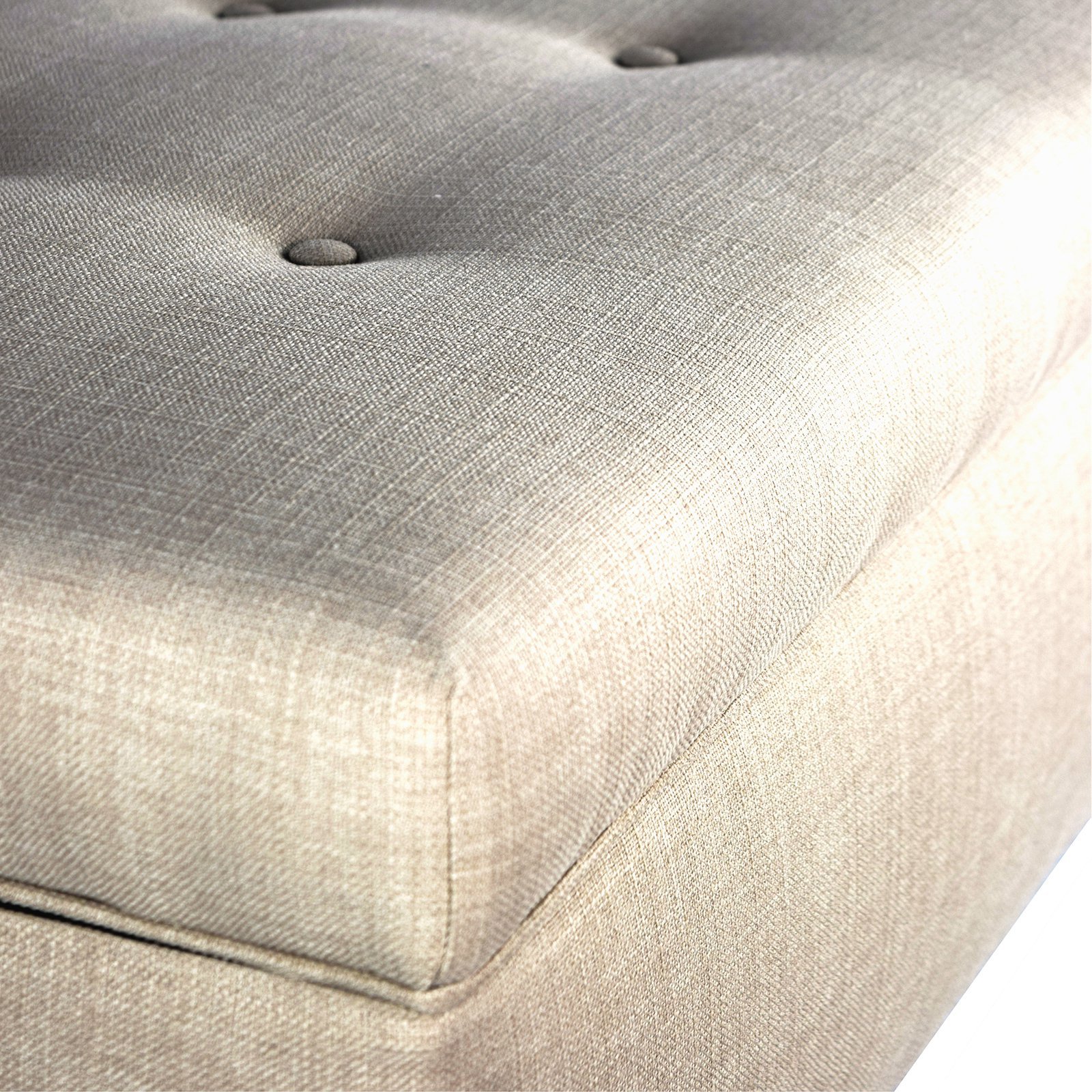 MJL Furniture Designs Brooke Collection Button Tufted Upholstered Storage Bench for Bedroom - Long Upholstered Seat with Storage, Beige (HJM100 Series) - Perfect for Bedroom Seating, Entryway Bench, or Living Room Storage