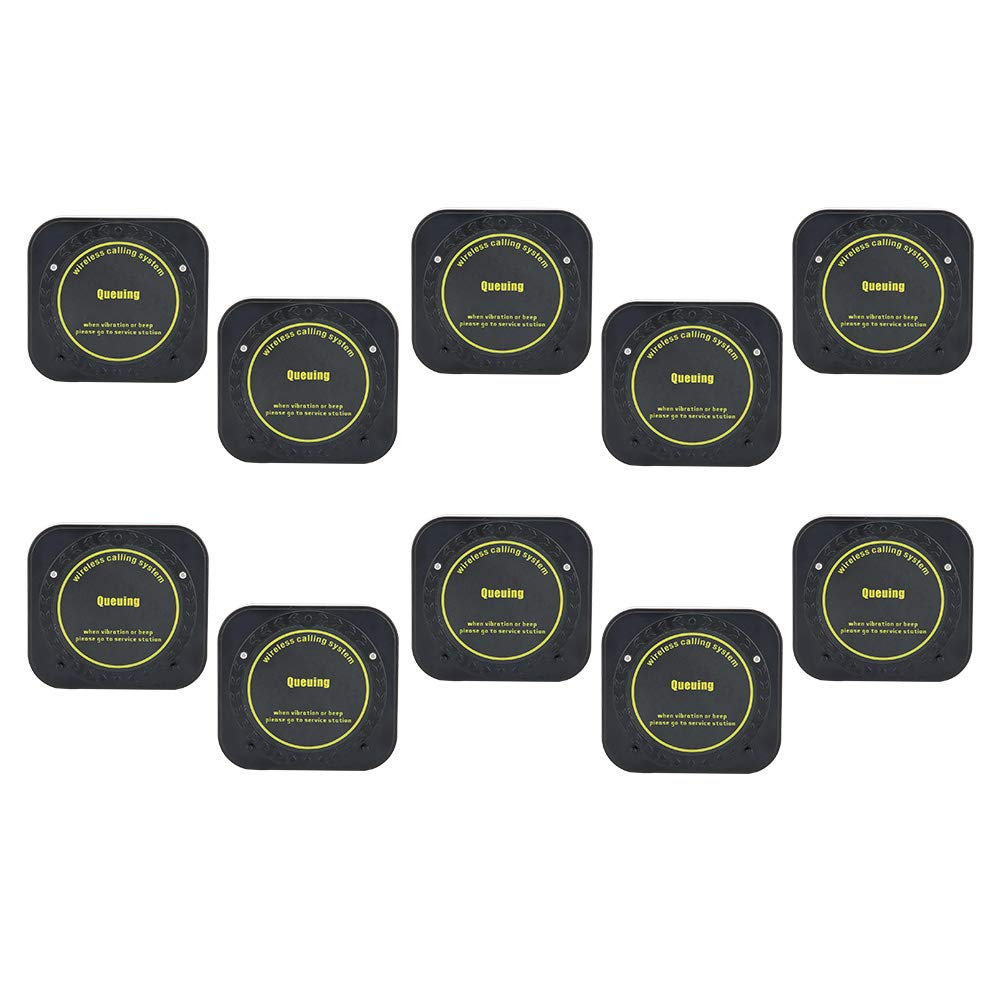 10-Pack SU-669-S Wireless Pager System Receivers - 999 Channel Restaurant Paging & Queue Management Solution for Efficient Customer Service in Dining, Retail, and Healthcare Settings