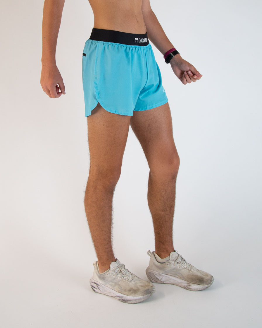 Men's Athletic 4-Inch Split Running Shorts - Lightweight & Breathable Sky Blue Workout Shorts for Gym, Jogging & Outdoor Sports