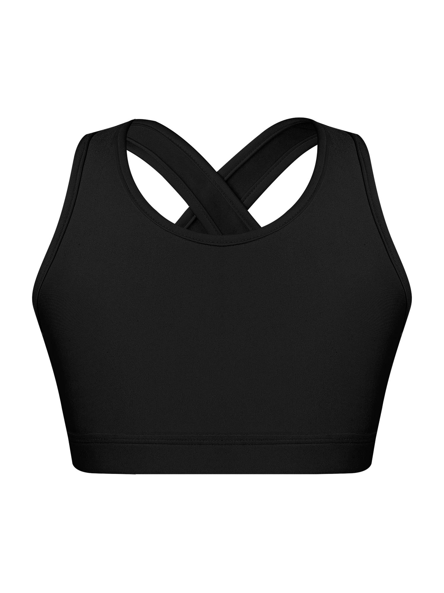 Girls Wireless Yoga Sports Bra - Breathable Cotton Crop Top for Kids Running, Training & Fitness - Perfect for Gym, Dance & Active Play