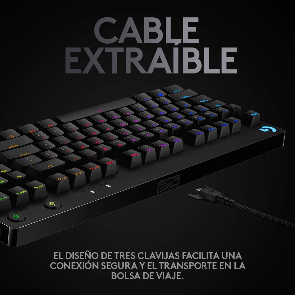 Logitech G Pro Mechanical Gaming Keyboard - Black (ES Layout) | High-Performance for Competitive Gaming & Esports | Perfect for PC & Console Gamers