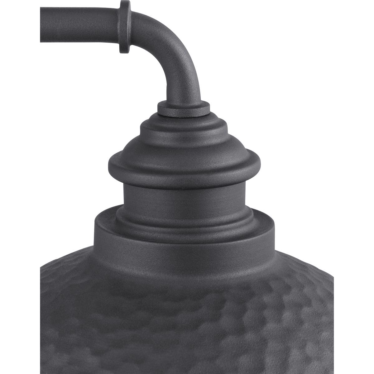 Progress Lighting Englewood Collection 1-Light Farmhouse Outdoor Wall Lantern - Textured Black Finish, 10.38x12x12 Inches - Perfect for Porch, Patio & Garden Lighting