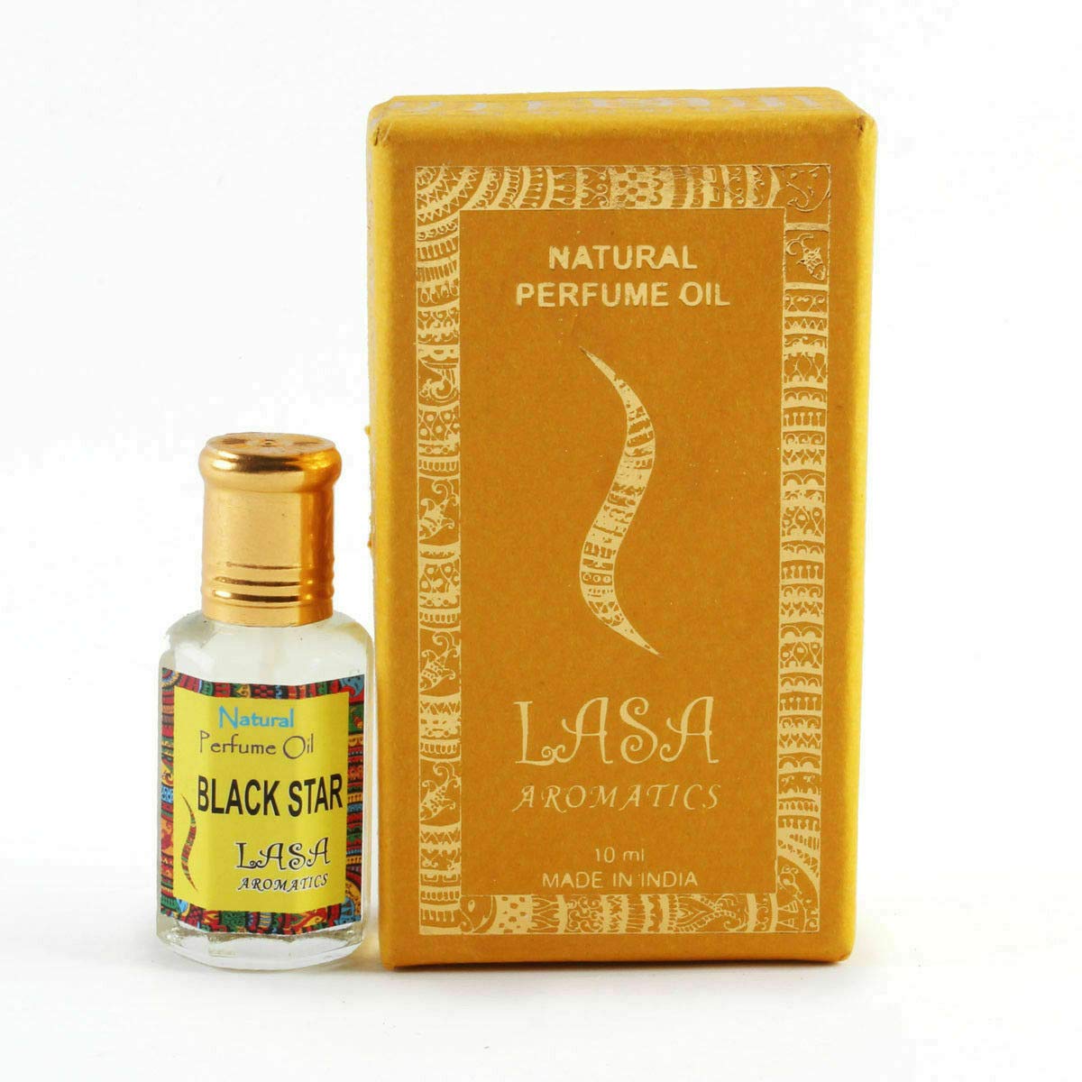 Pure Natural Lasa Aromatic Black Star Perfume Oil - 100% Pure Attar for Women & Men, Long Lasting Fragrance, 10ml - Perfect for Daily Wear, Special Occasions & Gift Giving
