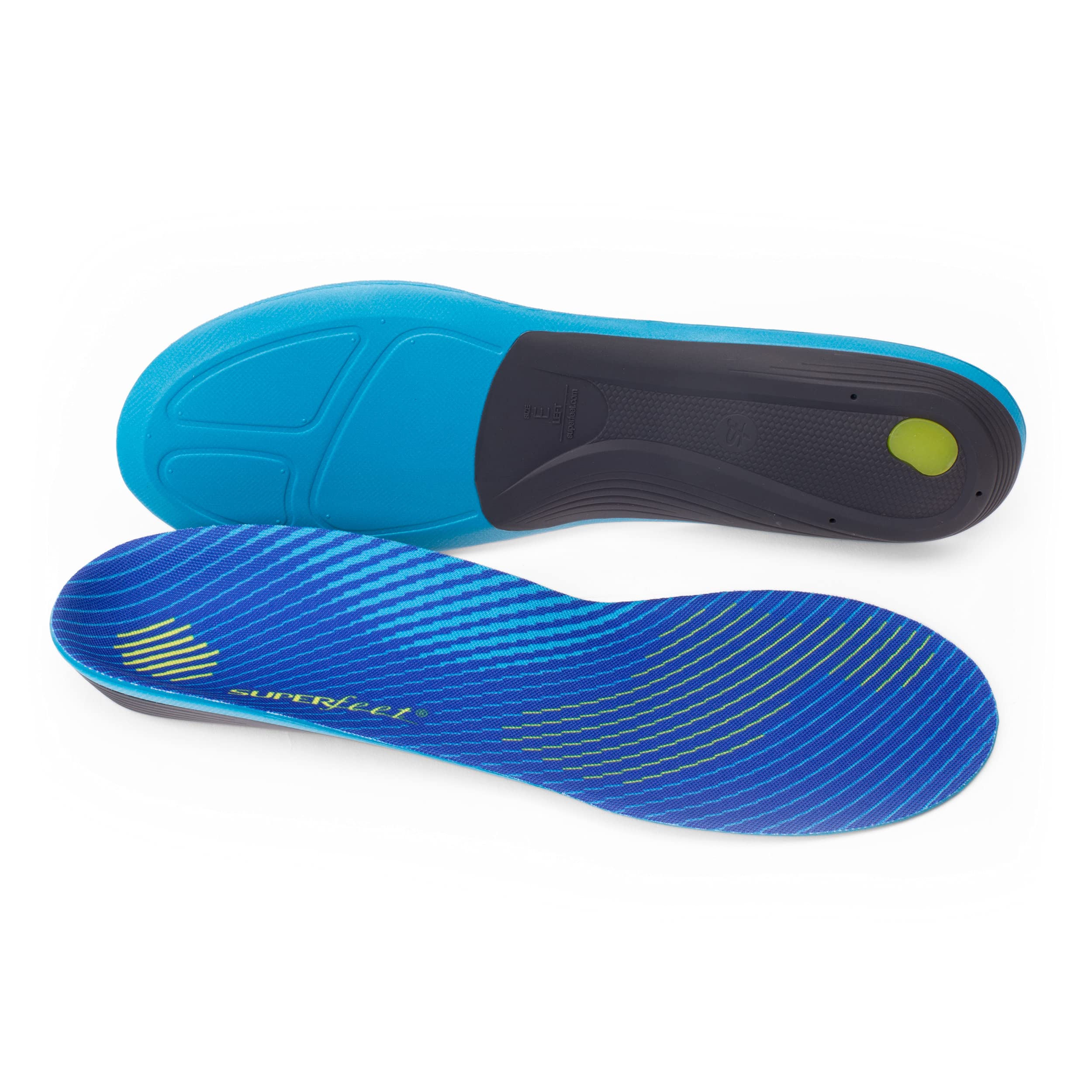 Superfeet RUN Comfort Thin Orthotic Insoles for Running Shoes - Low to Medium Arch Support (Men 2.5-5 / Women 4.5-6) - Perfect for Marathon Training, Jogging & Everyday Comfort