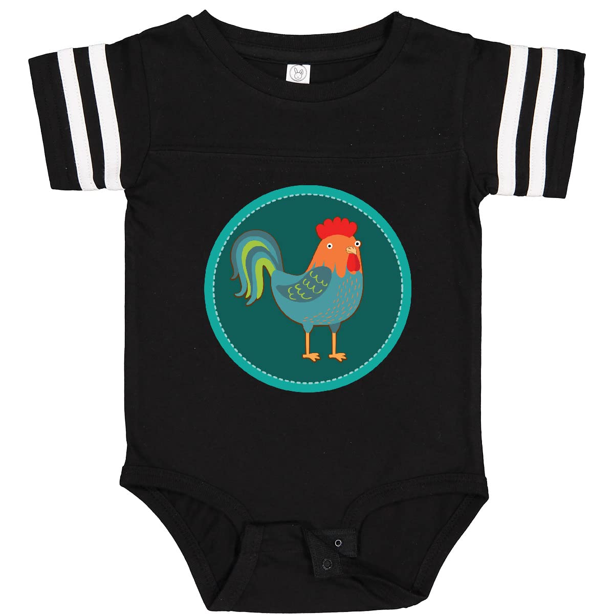 Inktastic Rooster Chicken Farmer Baby Bodysuit - Cute Farm Animal Onesie for Infants & Toddlers - Perfect for Farm-Themed Parties, Photo Shoots & Everyday Wear
