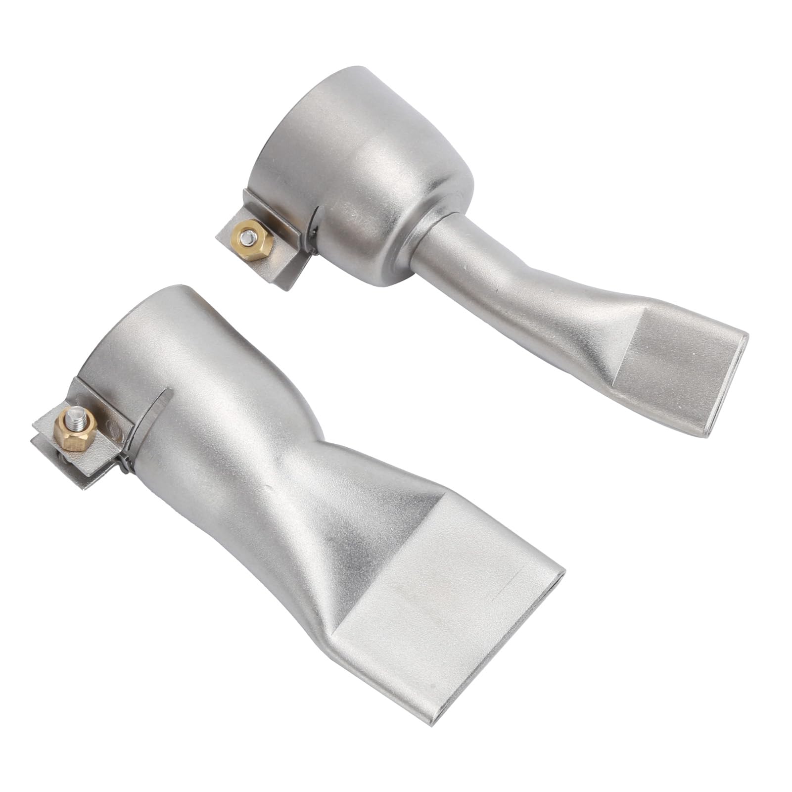 2Pcs Welding Gun Flat Nozzle Set - 20mm Small & 40mm Large Tips for Welder Tools - Stainless Steel Hot Air Heat Gun Accessories - Perfect for Metalworking, DIY Projects & HVAC Repairs
