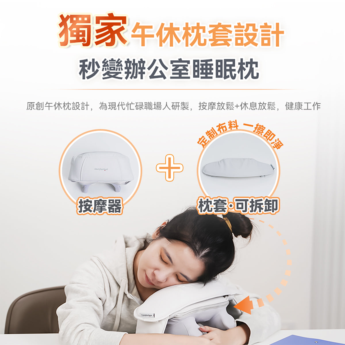 Comforbot CF 004 Wireless Mini 4D Kneading Massager with Heat Therapy - Portable Relaxation Device for Neck, Shoulder & Back Pain Relief - Perfect for Home, Office & Travel Use