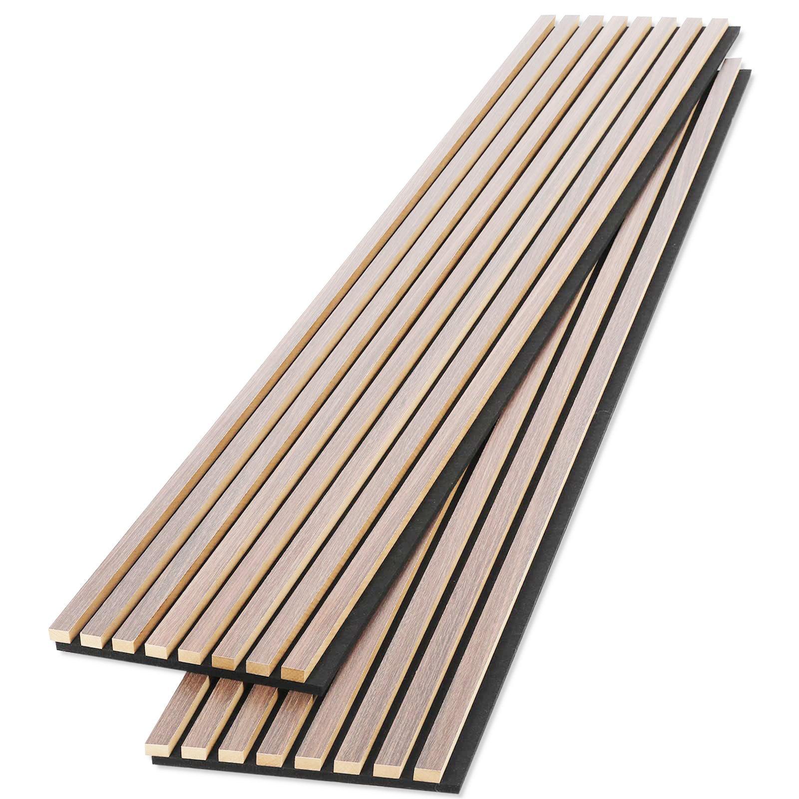 4-Piece Acoustic Wood Wall Panels - Natural Veneer Soundproofing for Home Theater, Studio & Office Decor