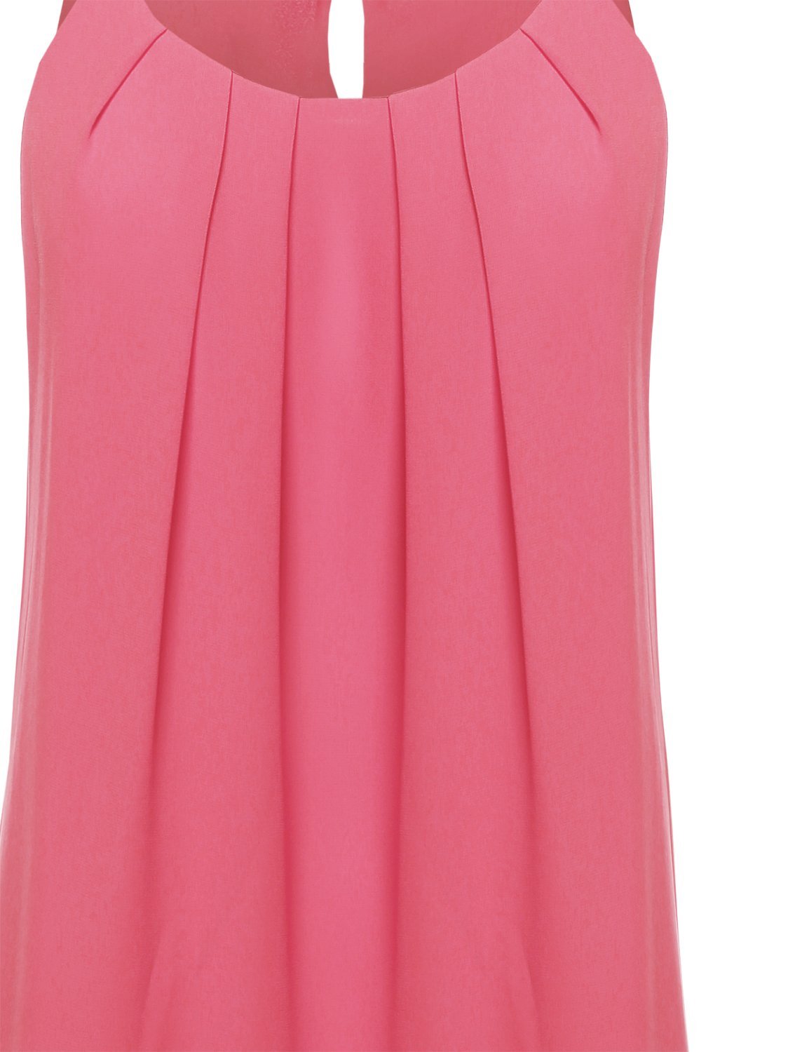Elegant 21 Women's High Neck Chiffon Flowy Sleeveless Blouse - Perfect for Summer Parties & Office Wear