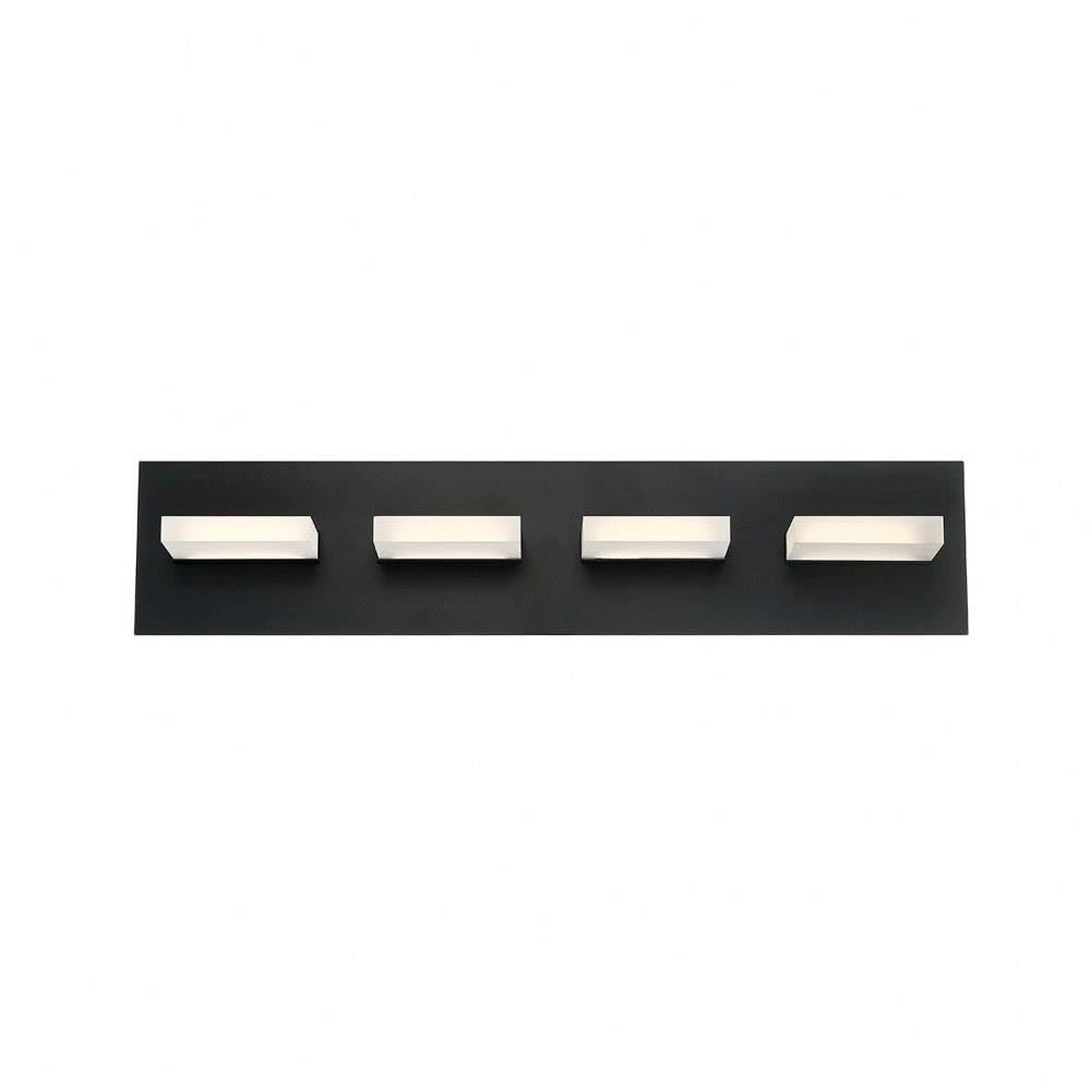 24 Inch 20W 4-LED Bathroom Light Bar - Black Finish Modern Vanity Lighting for Bathroom & Powder Room | Perfect for Mirror Lighting, Shower Area & Contemporary Home Decor