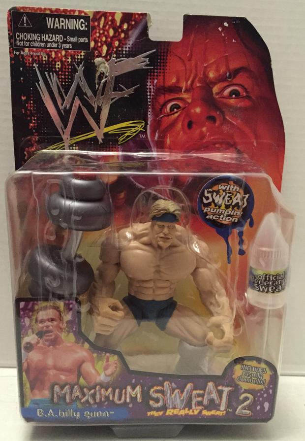 1999 WWF Jakks Pacific Maximum Sweat Series 2 B.A. Billy Gunn Action Figure - Rare Collectible Wrestling Toy for WWF Fans - Perfect for Display, Gifts, and Nostalgic Wrestling Memorabilia Collections