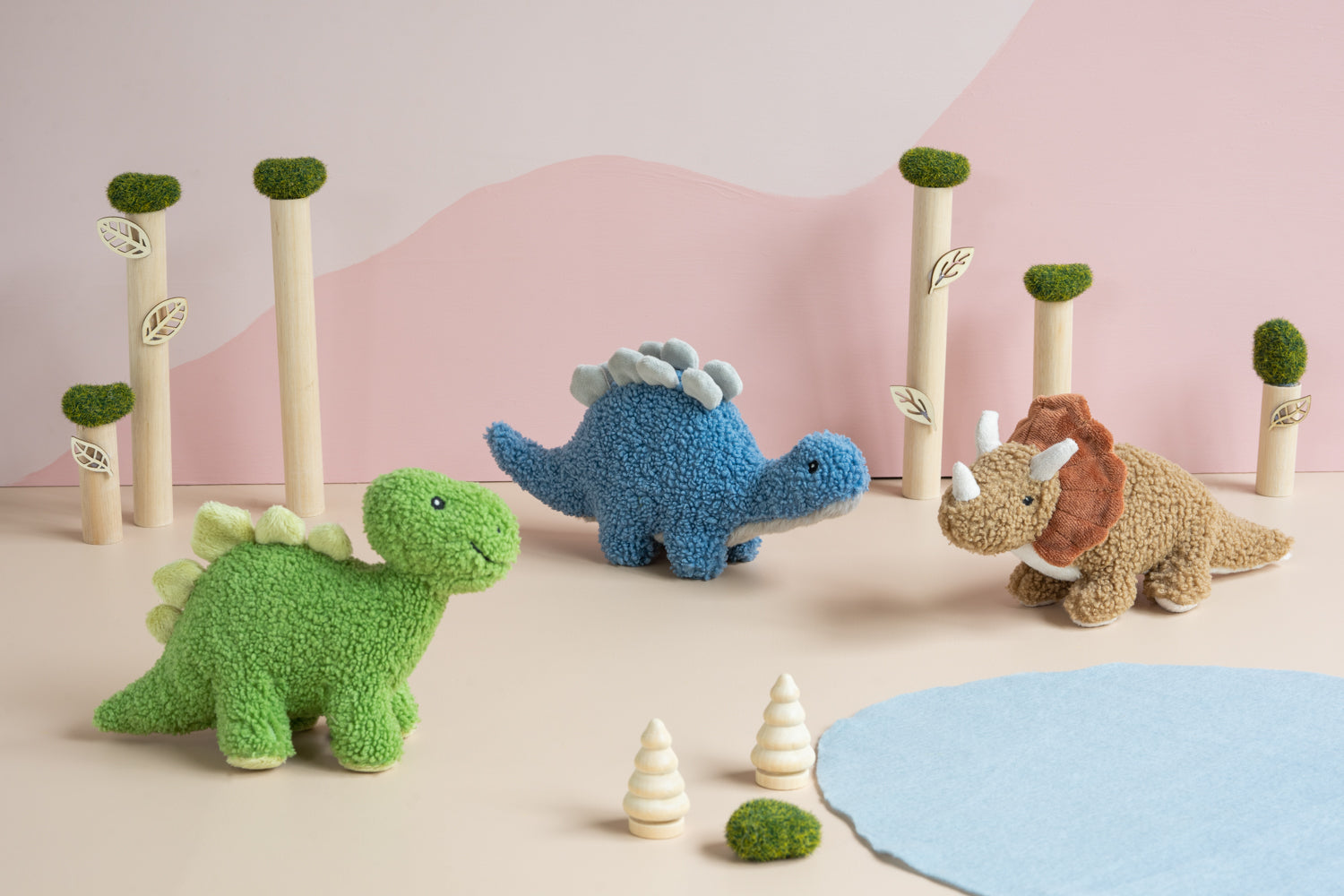 Baby Stu the Stegosaurus Plush Toy - Blue Dinosaur Stuffed Animal for Kids | Perfect for Nursery Decor, Cuddling & Gift Giving
