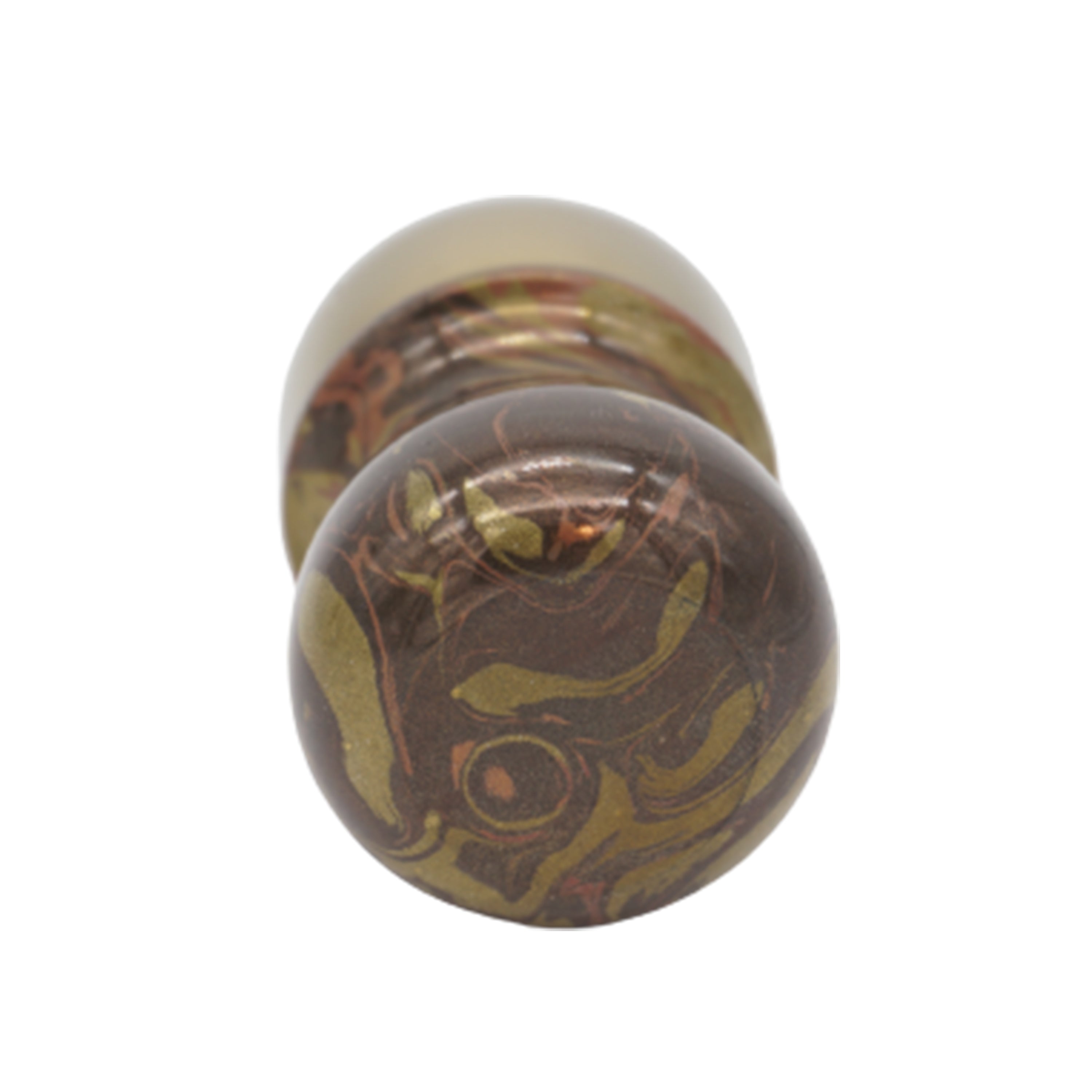 Premium Tri Bronze Handcrafted Shaving Brush Handle - Fits 28mm & 30mm Knots - Perfect for Wet Shaving, Grooming Kits & Luxury Bathroom Accessories