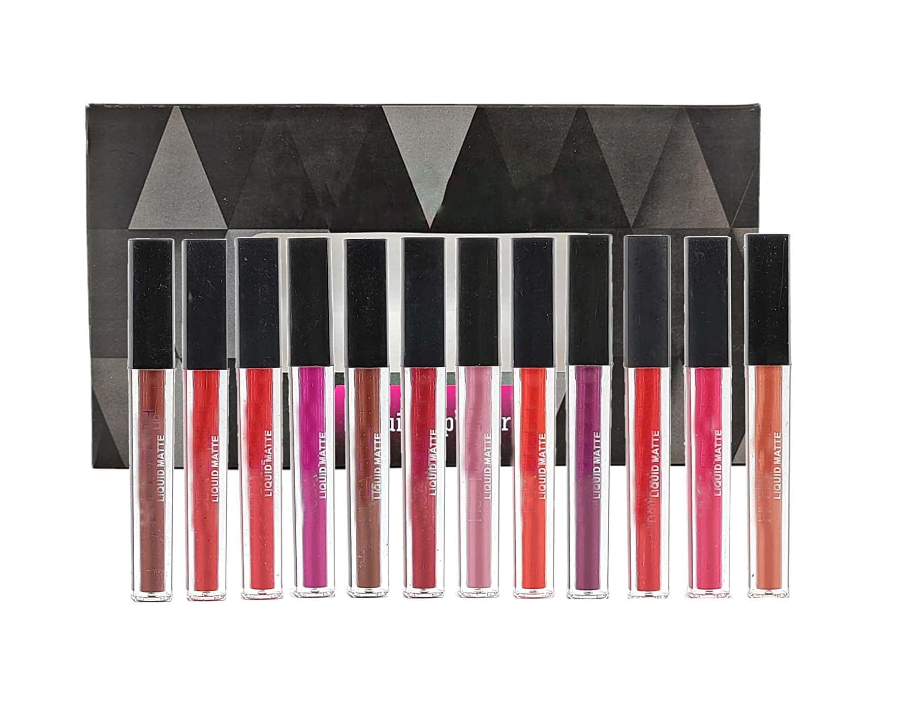 JEKANAZO 12-Piece Matte Liquid Lipstick Set - Long Lasting, Non-Drying, Vegan & Cruelty Free Multicolor Lipsticks for Women | Perfect for Daily Wear, Parties, Weddings & Special Occasions
