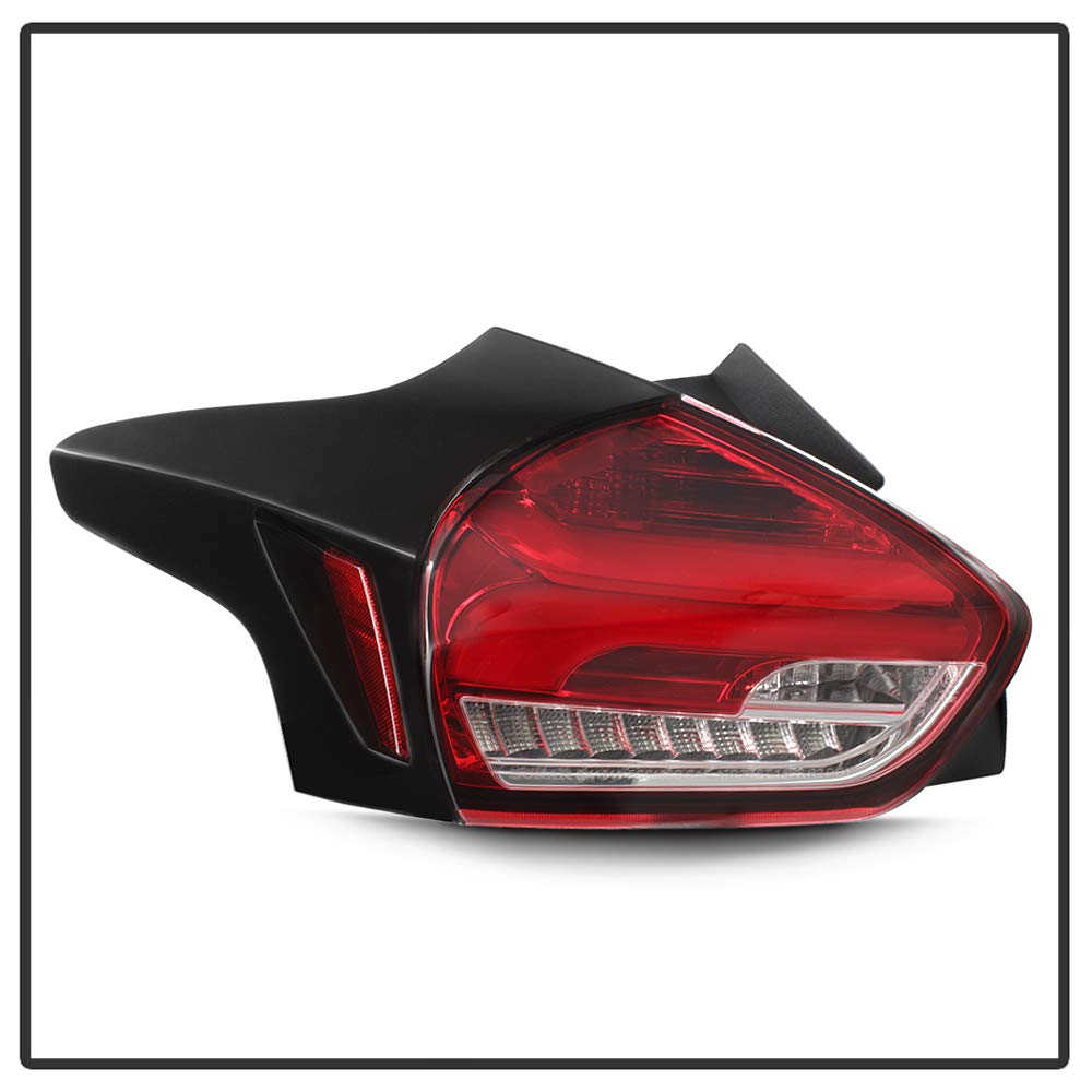 ACANII LED Sequential Tail Lights for 2015-2018 Ford Focus Hatchback - Red Brake Lamps with Turn Signal (Pair) - Upgrade Your Car's Style & Safety for Night Driving and Daily Commute