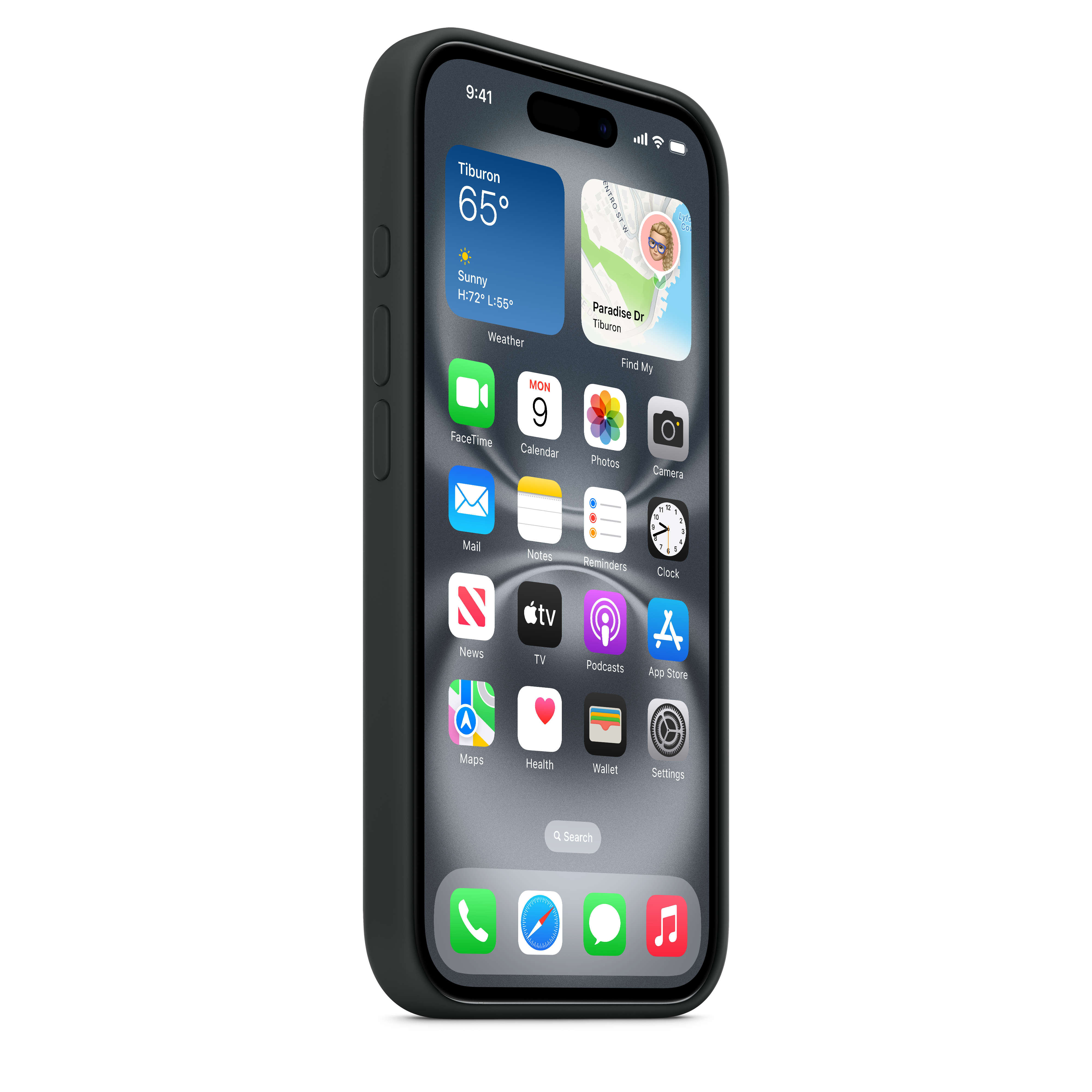 Magnetic Silicone Case with MagSafe for iPhone 16 - Black | Slim Protective Cover for Everyday Use & Wireless Charging