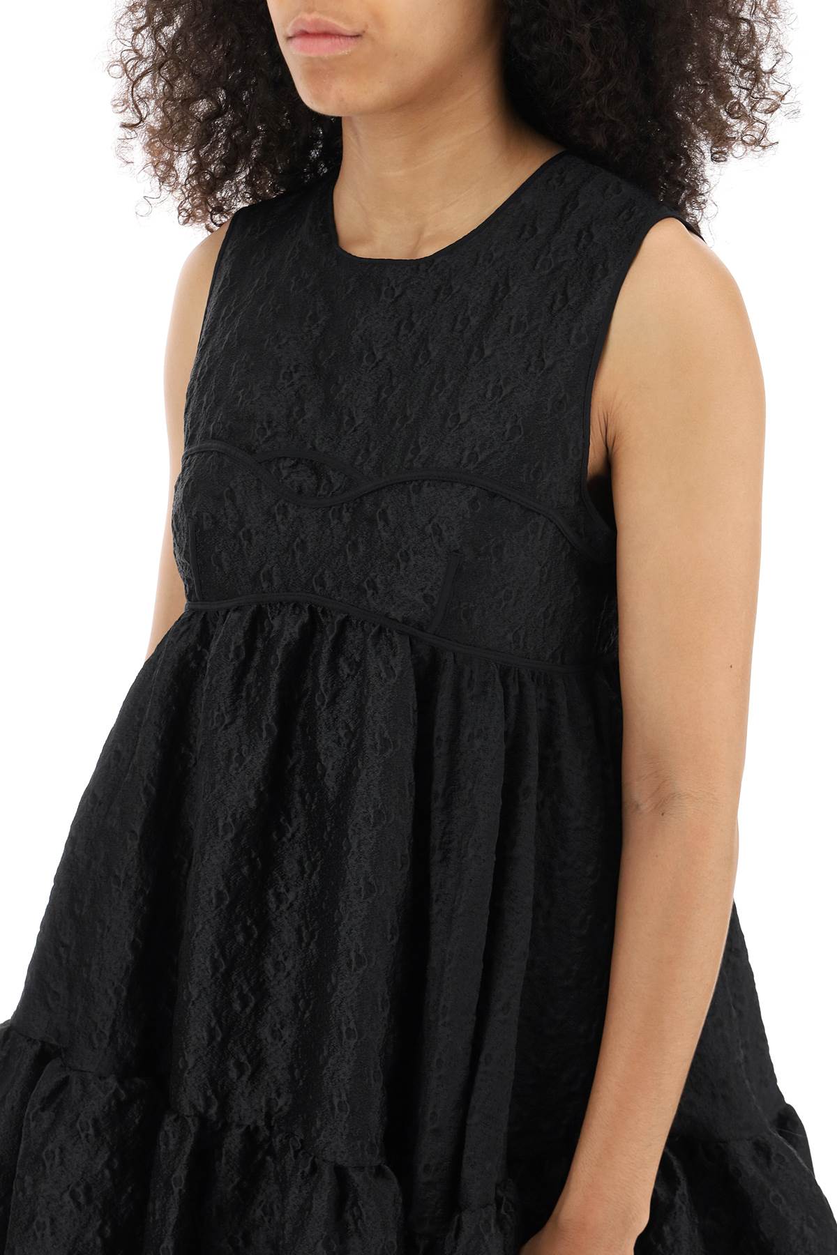 Cecilie Bahnsen 'Divya Louise' Short Balloon Dress - Women's Floral Puff Sleeve Mini Dress for Weddings, Parties & Special Occasions
