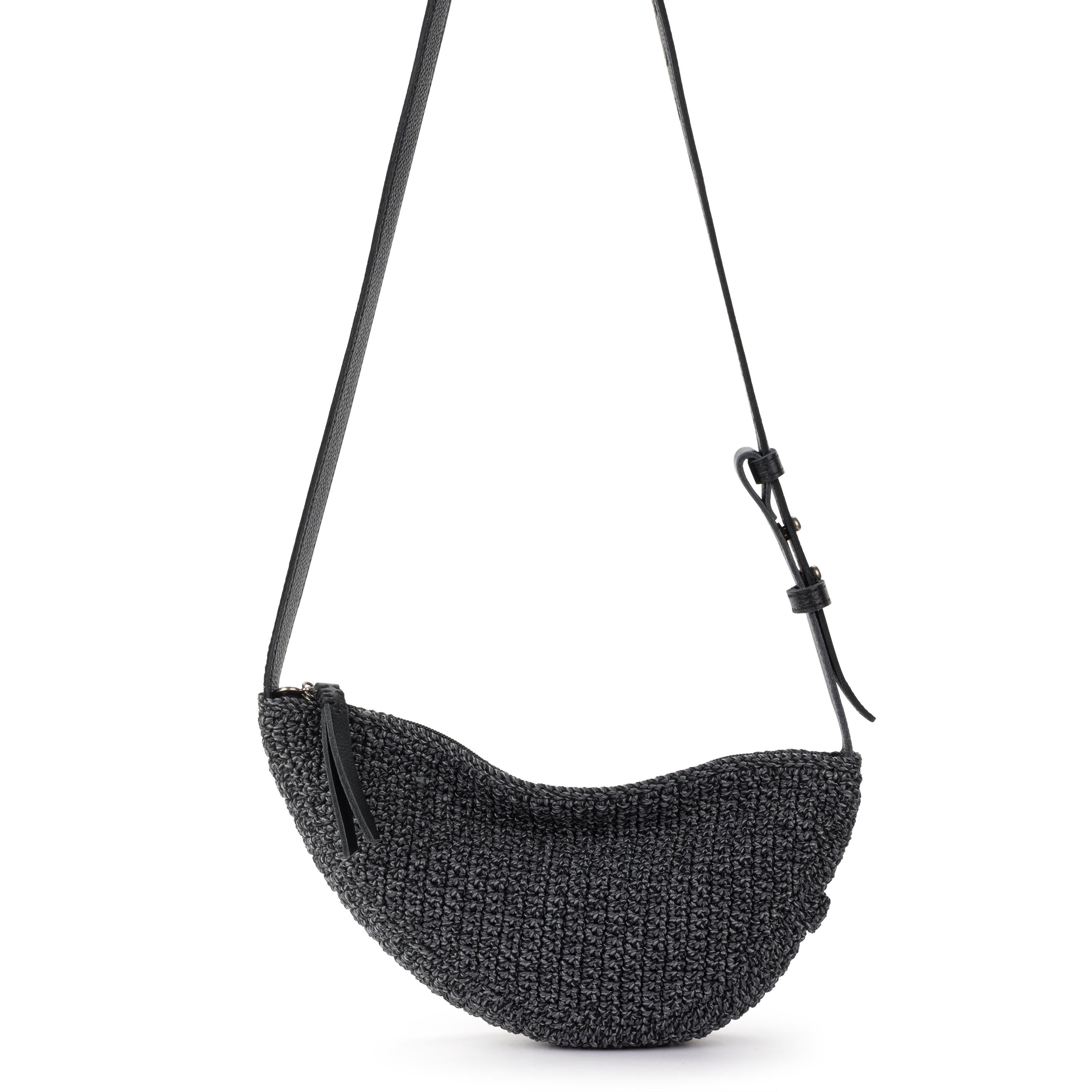 Handmade Black Tess Sling Bag - Stylish & Durable Hand Crochet Purse for Women - Perfect for Casual Outings, Travel & Everyday Use