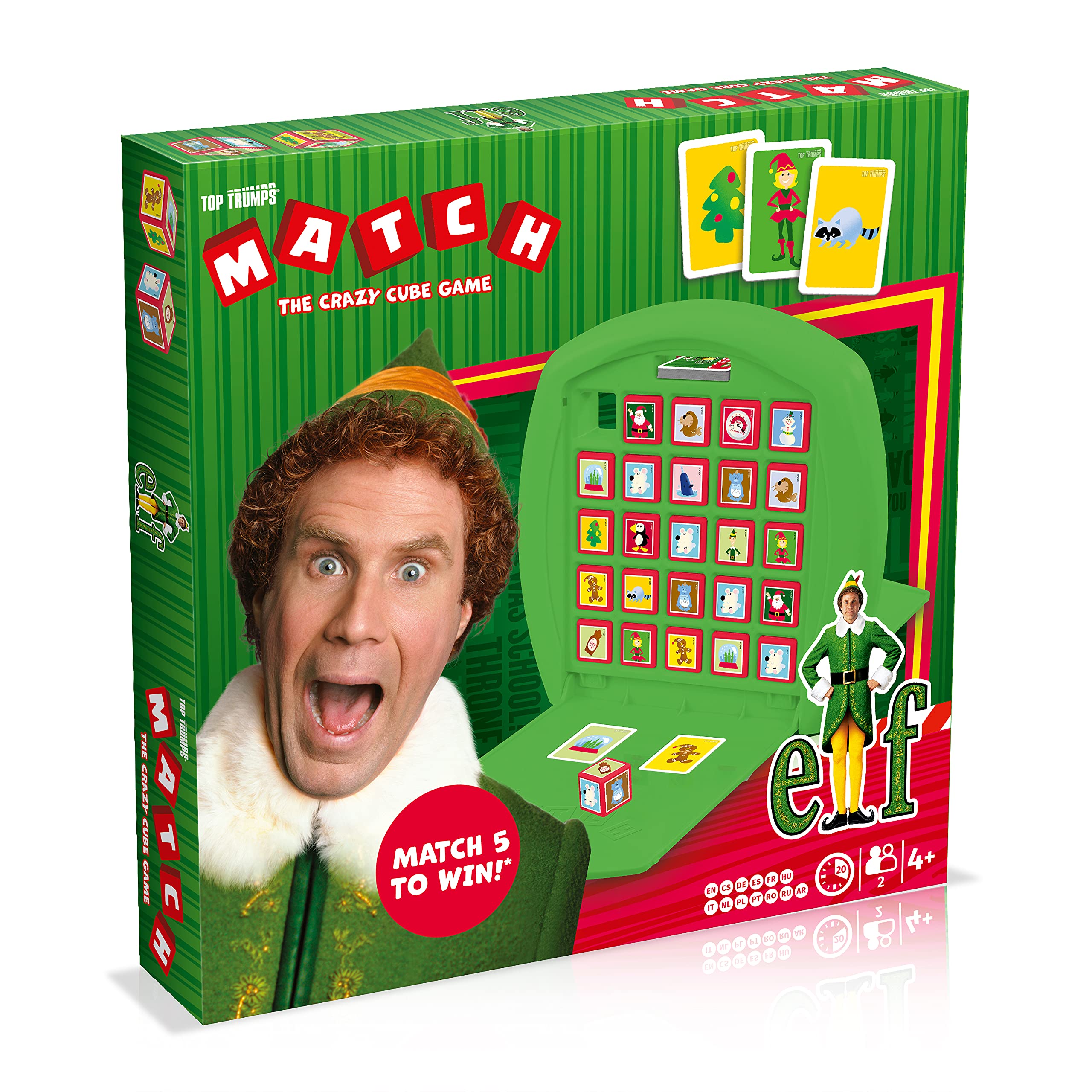 Elf Matching Memory Game - Fun Family Board Game for Kids & Adults Ages 4+ - Educational Learning Game for 2 Players - Perfect for Family Game Nights, Birthday Parties & Classroom Activities