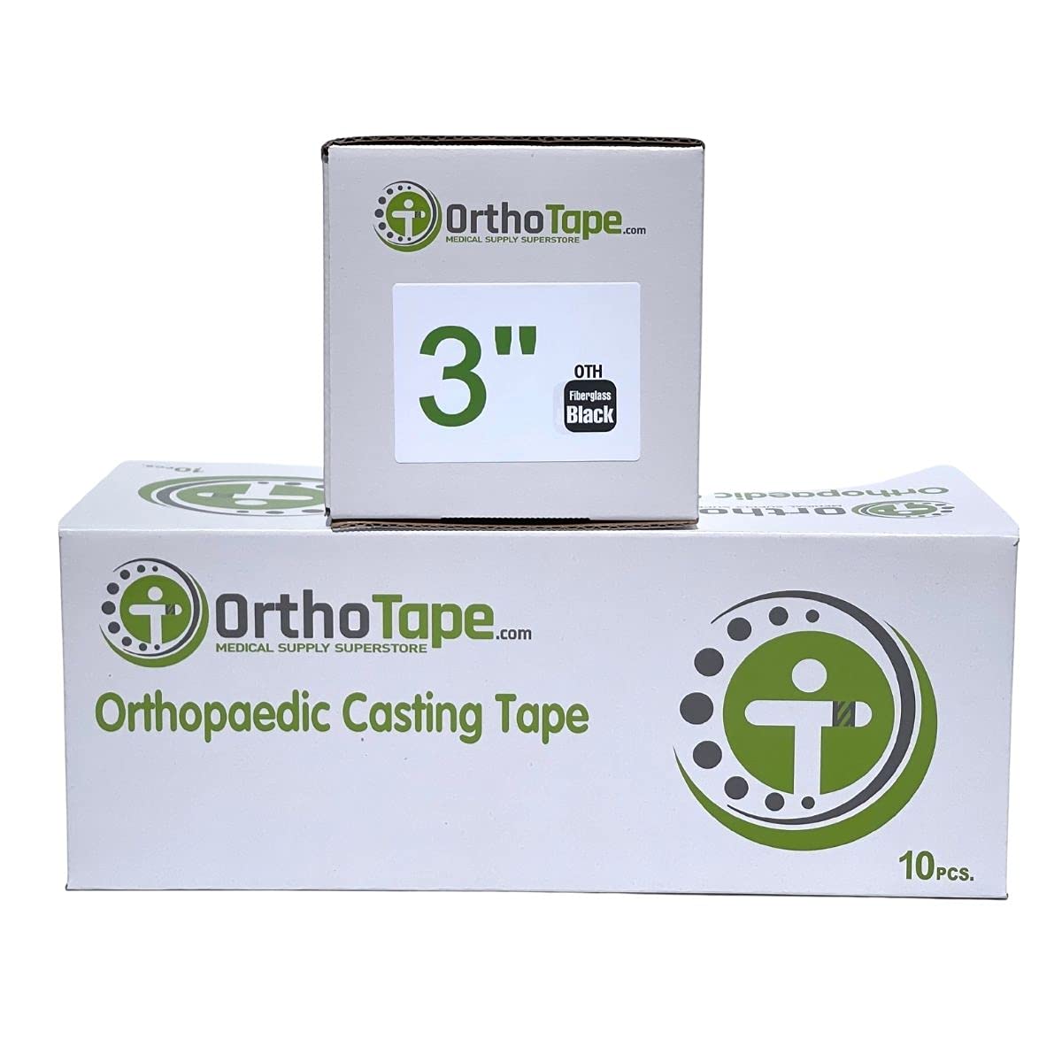 3 Inch Fiberglass Cast Tape - 10 Rolls, Camo Green - Waterproof & Breathable for Broken Bones, Sprains, and Fractures - Ideal for First Aid Kits, Sports Injuries & Medical Use