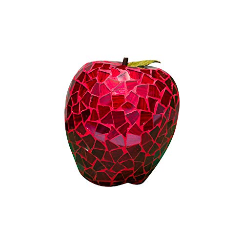 Stylish Decorative Fruit Bowl with Mosaic Glass Fruits - Elegant Centerpiece for Dining Table, Kitchen Counter, or Gift Giving
