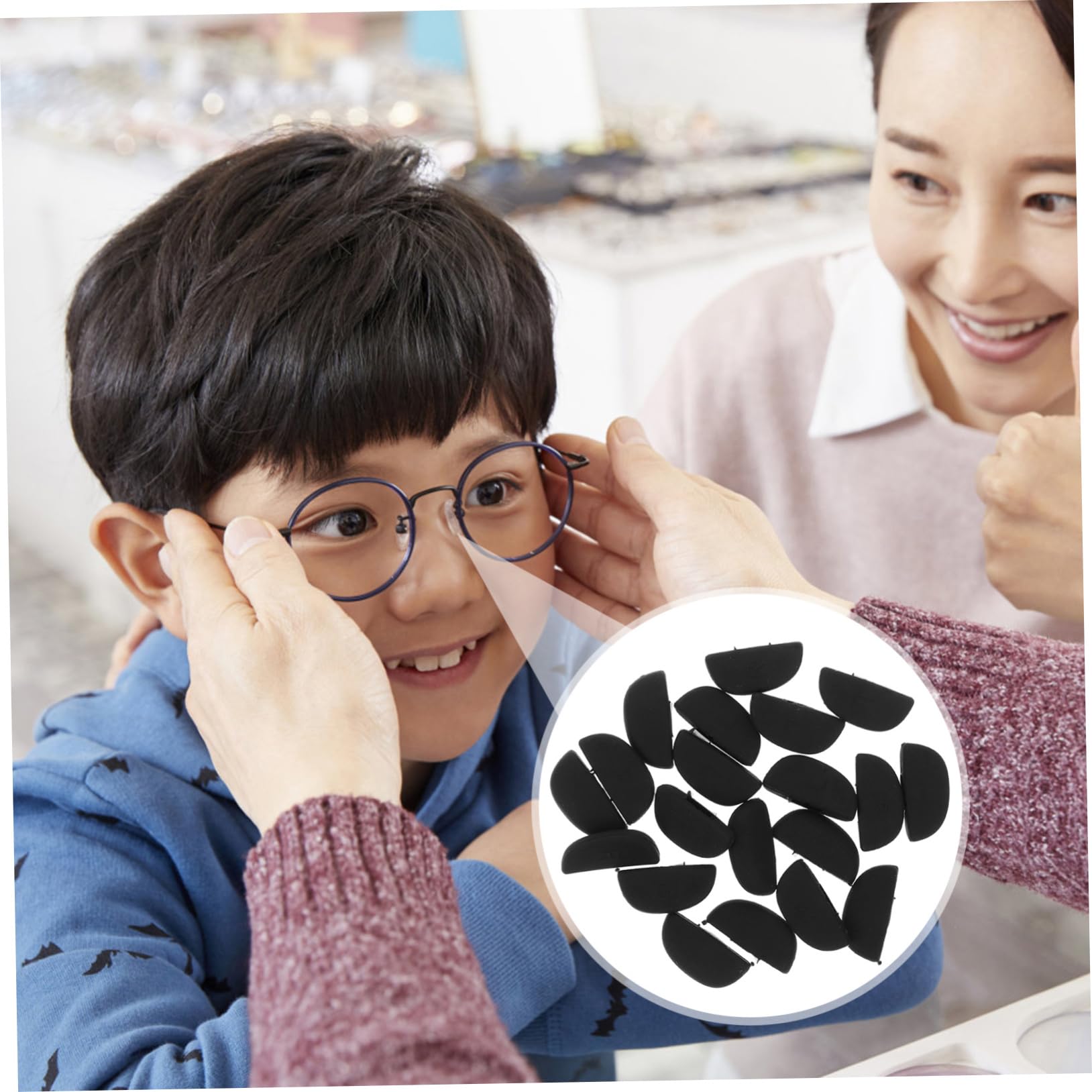 Anneome 10 Pairs Soft Silicone Nose Pads for Glasses - Comfortable Nose Cushion Pads, Universal Fit Eyeglass Frame Accessories - Perfect for Reading, Computer Use, and Daily Wear