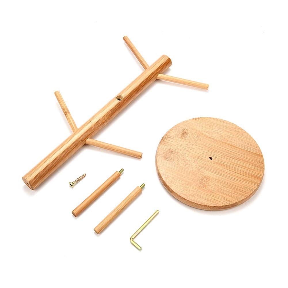 Eco-Friendly Wooden Cup Holder - Bamboo Tree Mug Stand with Drain Tray & Jewelry Storage | Perfect for Kitchen, Office, Bathroom Organizer