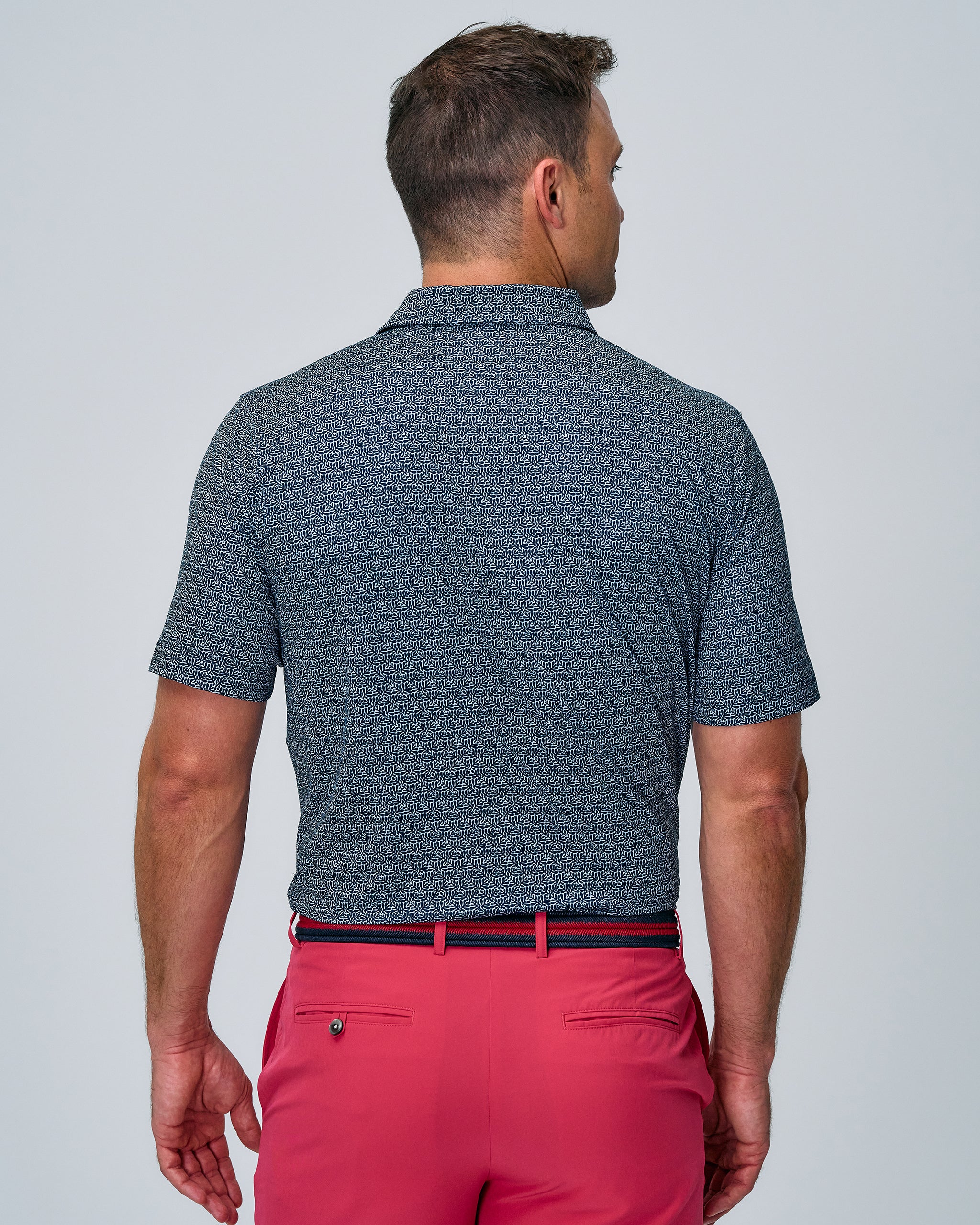 SEACLIFF PRINT POLO Shirt for Men - Stylish Casual Short Sleeve Button Down Shirt - Perfect for Summer, Beach, and Outdoor Activities