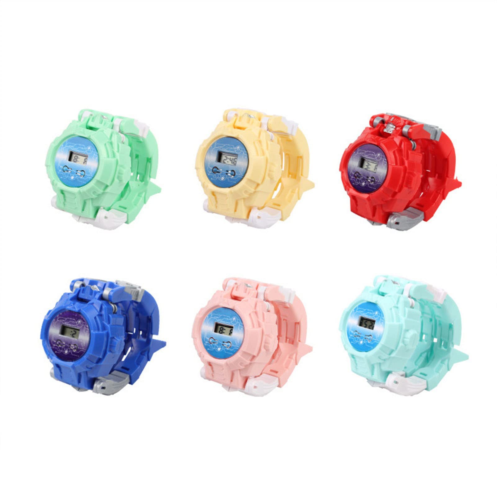Transformers Robot Watch Toy for Kids - Electronic Transforming Wristwatch for Boys & Girls Ages 4-8 (Green) | Perfect Birthday Gift & Role Play Accessory for Pretend Play & STEM Learning