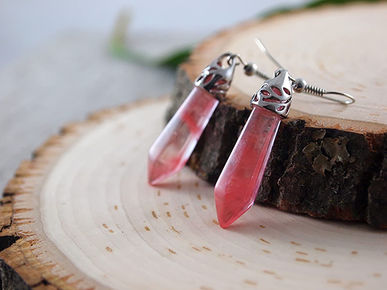 Rose Quartz Silver Dangle Earrings for Women | Elegant Drop Earrings with Pink Quartz Stone | Perfect Anniversary Gift for Her | Jewelry for Date Night & Special Occasions