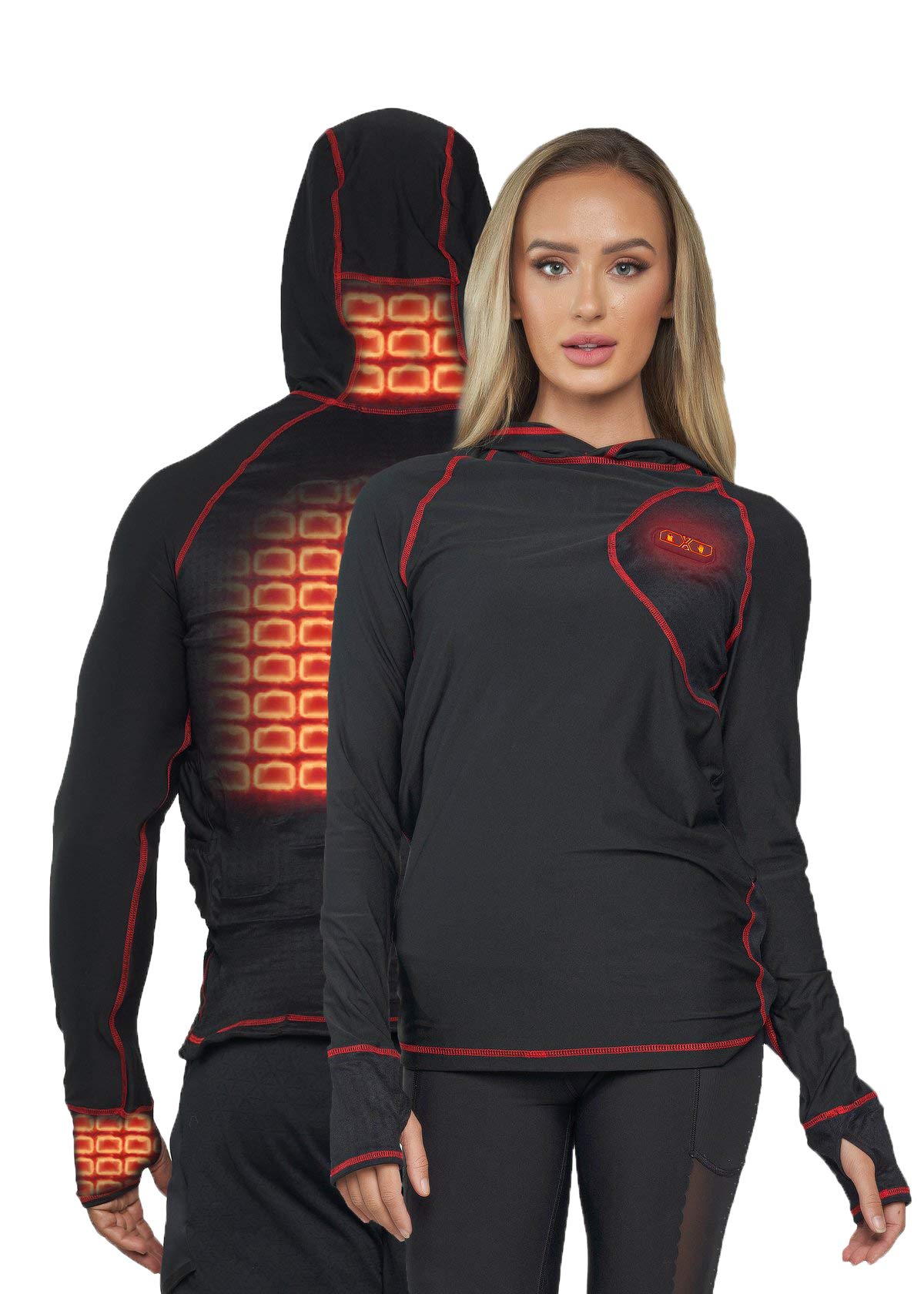 Heated Skin-Fit Thermal Base Layer - Breathable Long Sleeve Shirt for Men & Women | Winter Sports, Outdoor Activities, Fishing, Hunting, Skiing, Snowboarding | Cold Weather Workout & Layering Essential