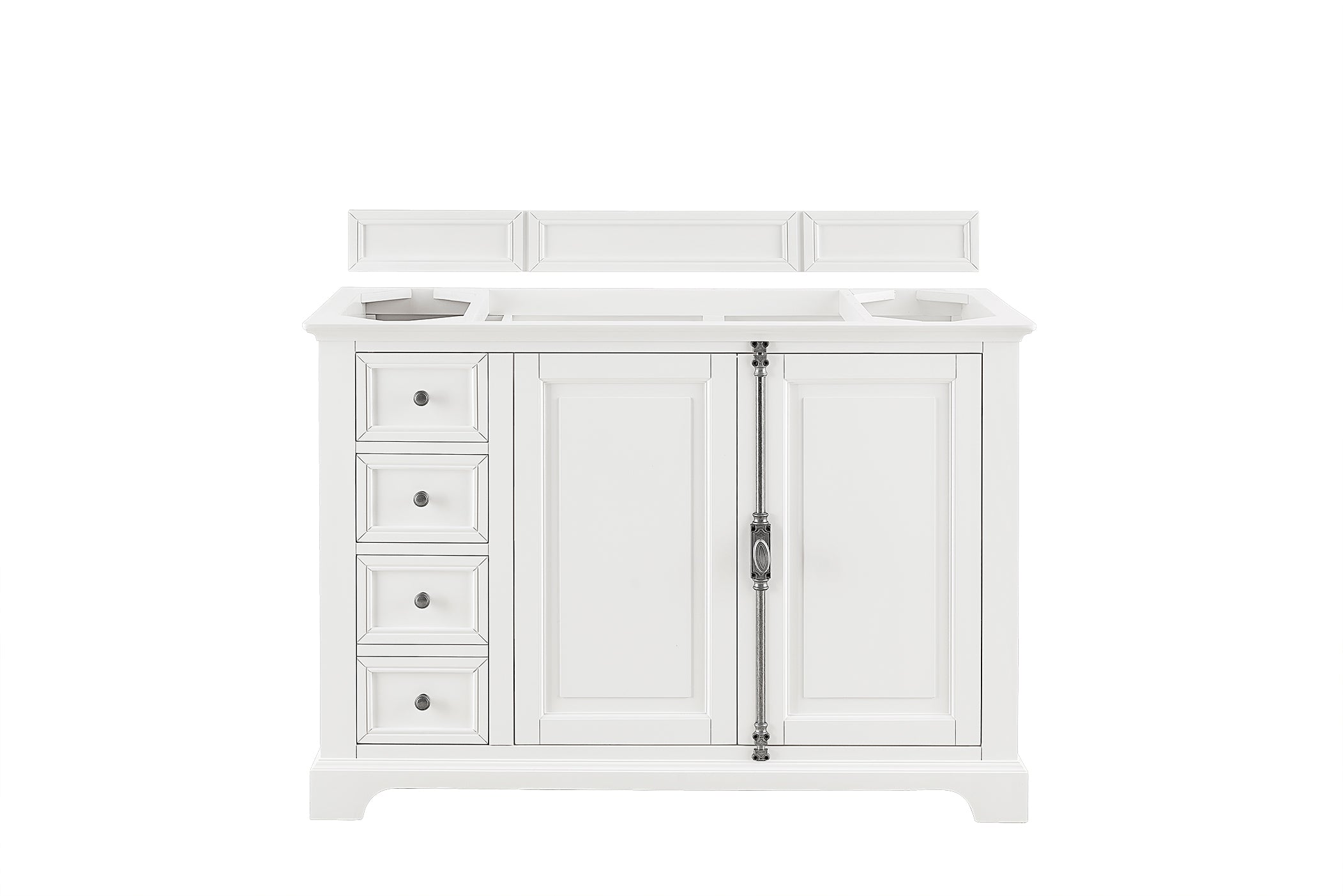 Providence 48 Inch Single Vanity Cabinet in Bright White - Perfect for Bathroom Remodeling & Modern Home Decor