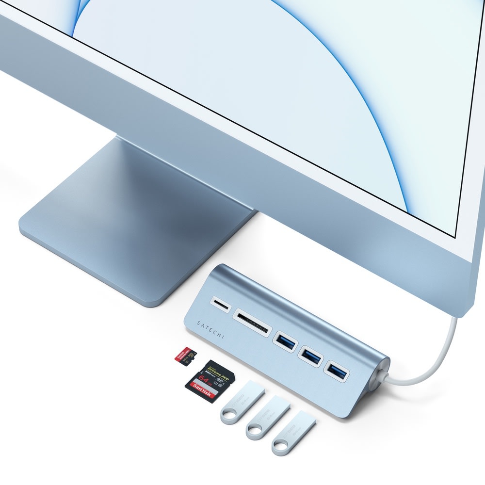 Satechi USB C Hub 4-in-1 with HDMI, USB 3.0, Ethernet & PD - Multi-Port Adapter for MacBook Pro/Air, iPad Pro, Dell XPS, Surface - Perfect for Home Office, Remote Work & Video Conferencing