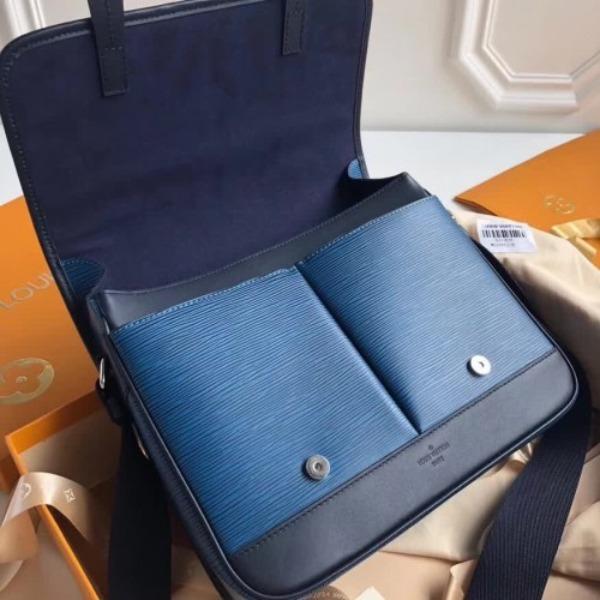 Authentic Louis Vuitton LV Messenger PM Bag in Epi Leather Blue | Luxury Crossbody Bag for Women | Perfect for Work, Travel & Everyday Use