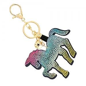 Puffy Unicorn Keychain - Cute Plush Unicorn Keyring for Girls, Kids, Women | Perfect for Backpacks, Purses, Gifts & Party Favors