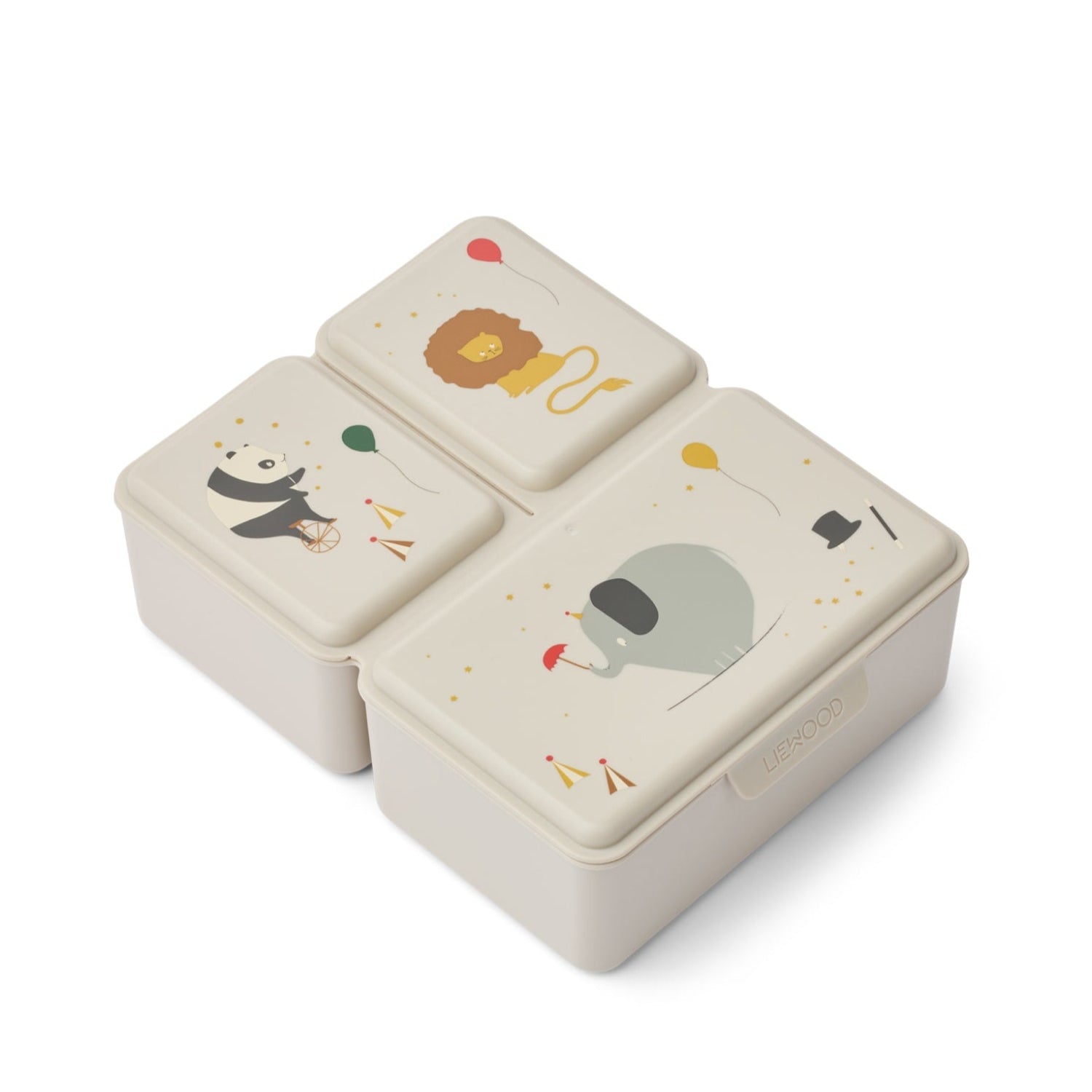 LIEWOOD Insulated Kids Lunch Box - Leak Proof Bento Box for School, Picnic & Travel - Circus & Sandy Color Designs - Perfect for Boys & Girls Lunch Containers